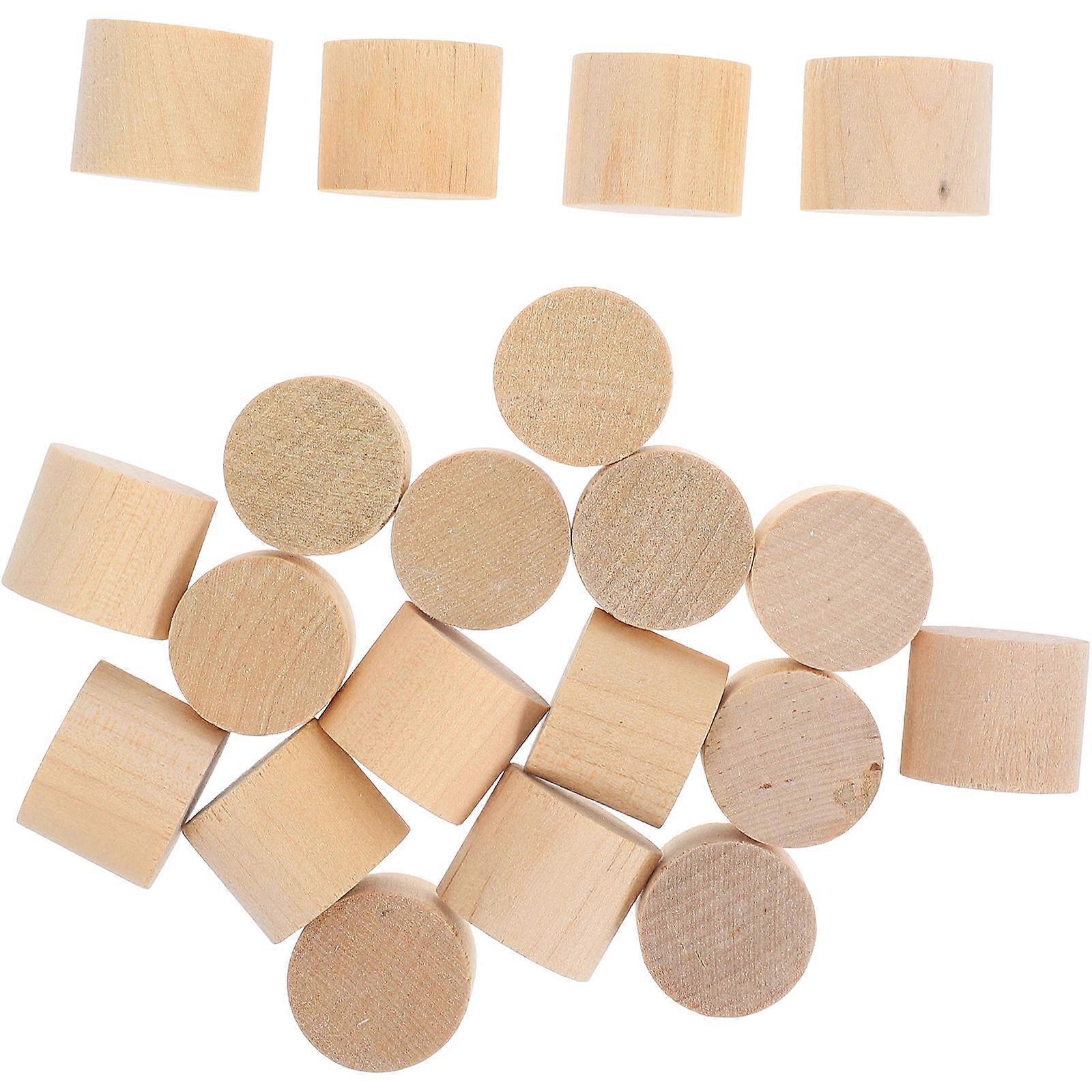 DIY Crafts 40Pcs Wooden Cylinder Blocks For Home Projects Suitable For Crafters Enhancing Various Settings With Sturdy Construction