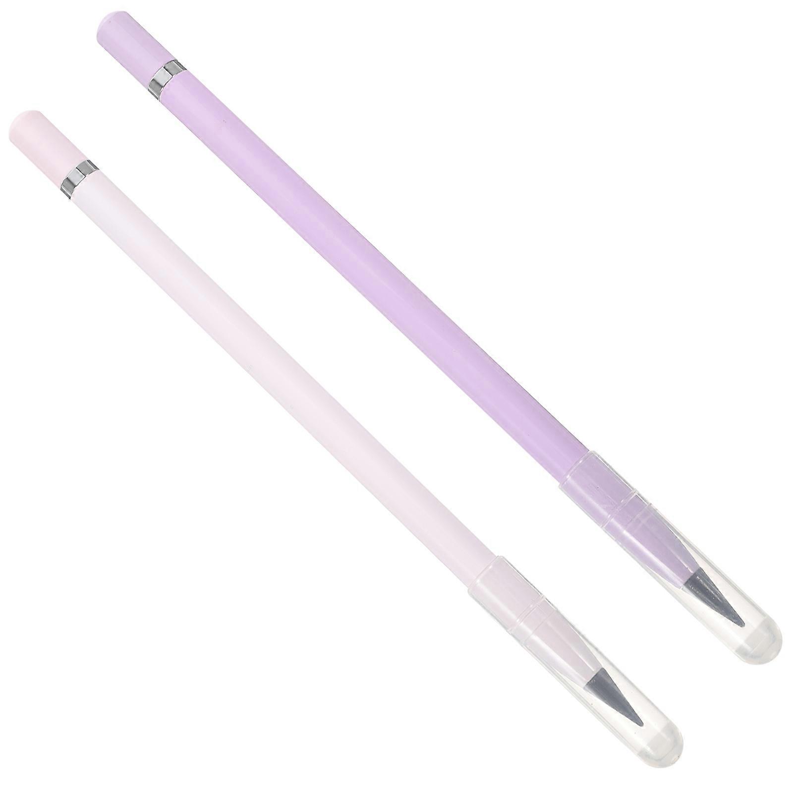Metal Forever Pencil Inkless Pen for Drawing Use 2Pcs Set