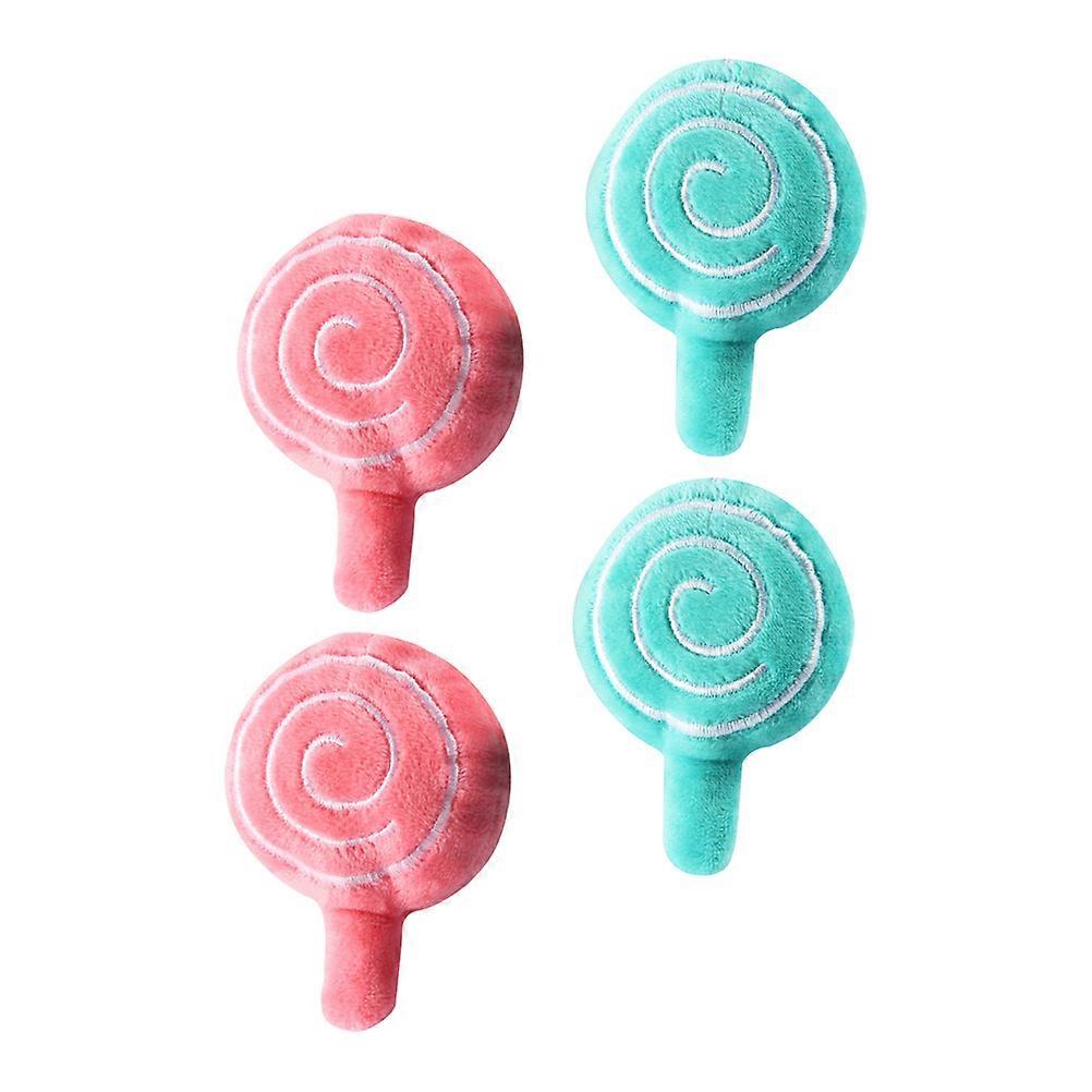 Cute Cartoon Key Chain Pendant For Backpacks And Bags Lollipop Shape Assorted Color 4Pcs