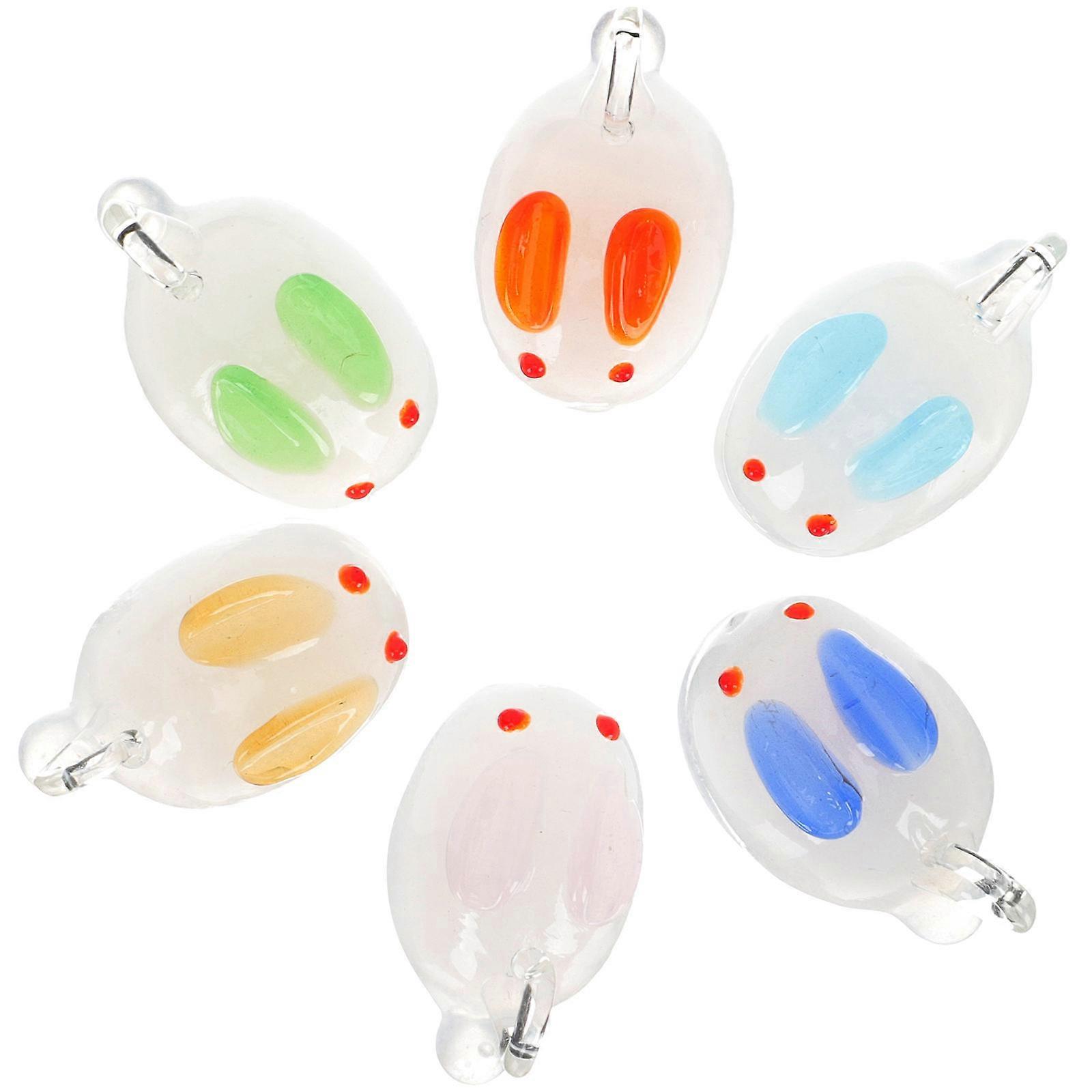 Glass Rabbit Decors Decorative Rabbit Statues for DIY Use 30Pcs