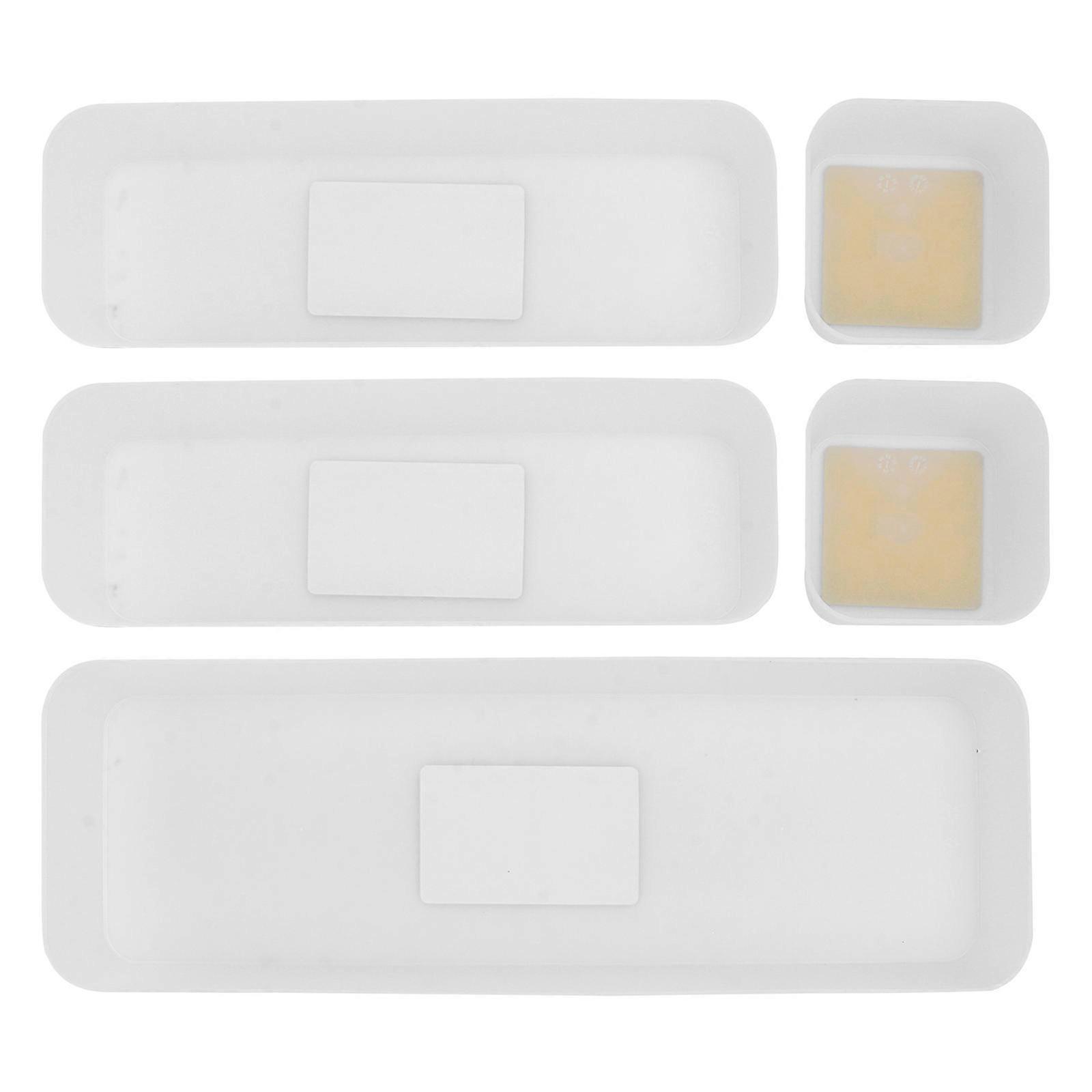 Plastic Multipurpose Storage Box for Stationery Use with 5Pcs White