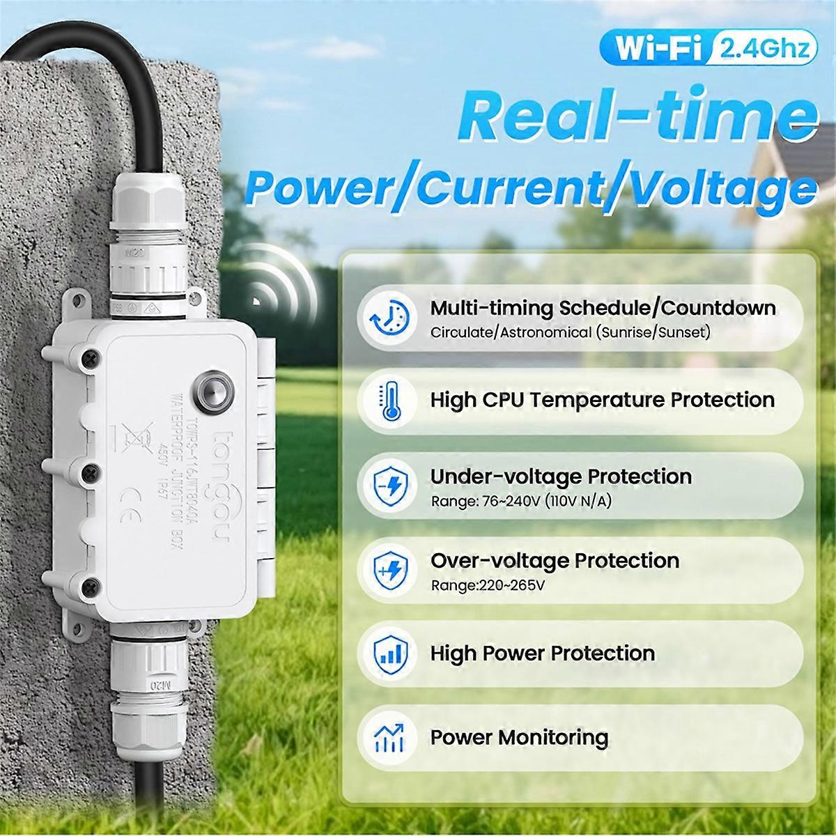  Tuya WiFi Smart Waterproof Junction Box