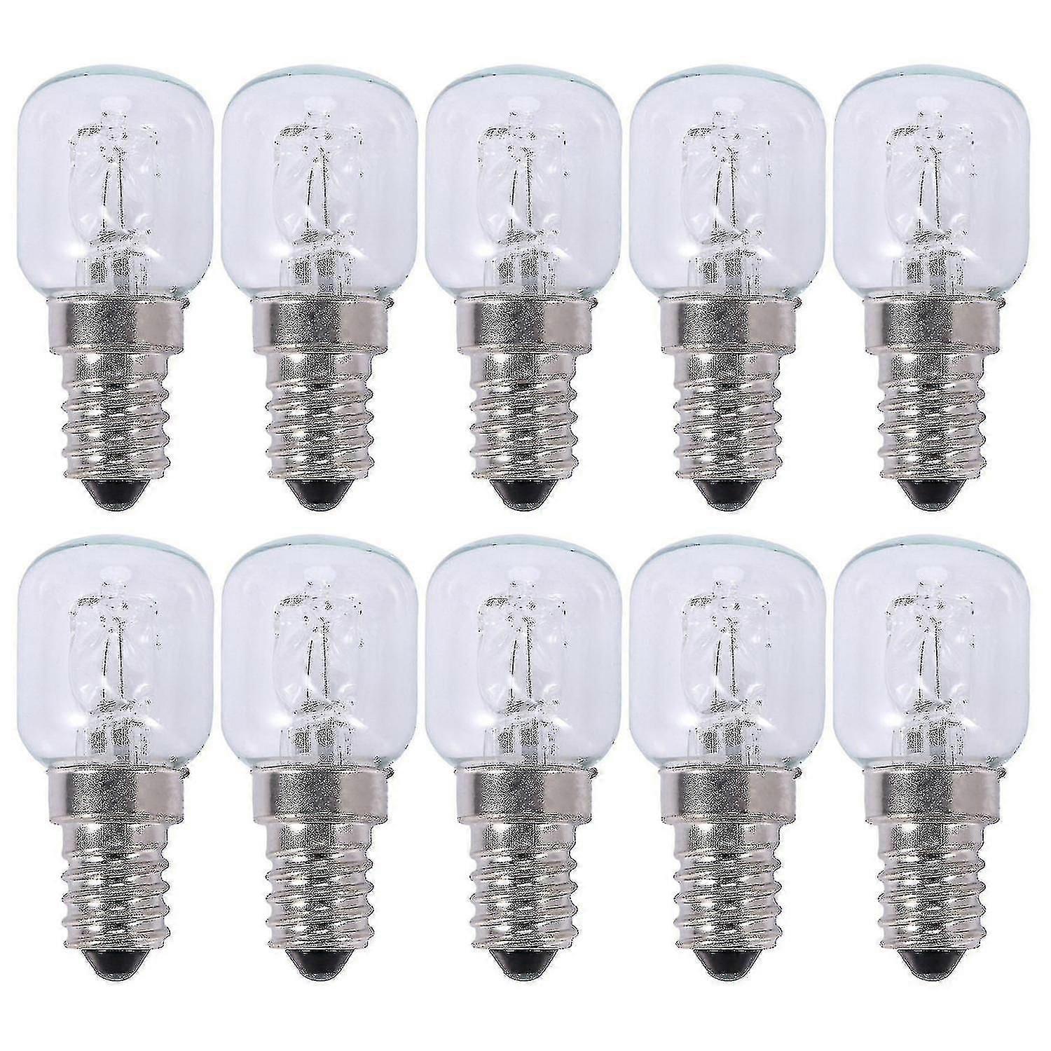 10x E14 High Temperature Bulb 500 Degrees 25w Halogen Bubble Bulb