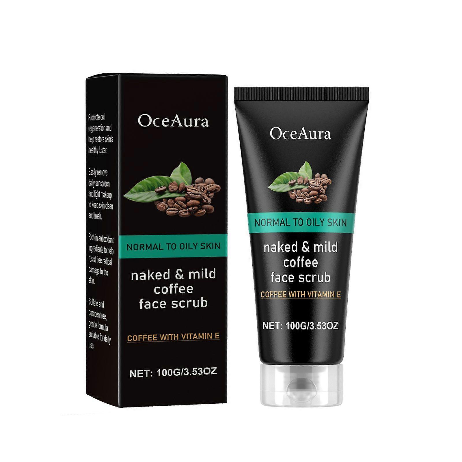 OceAura Caffeine Cleanser Gentle Exfoliating Blackhead Facial Treatment Pore-Clearing Cleanser