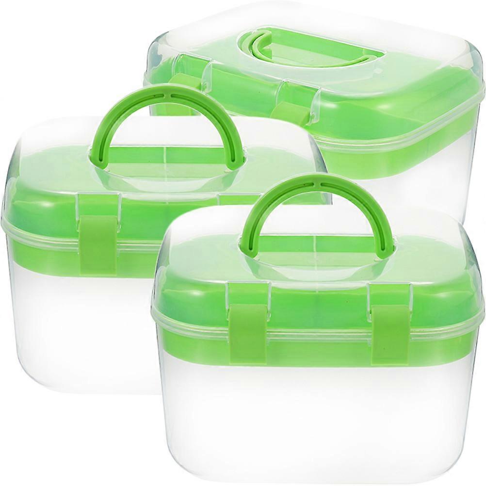 Medicine Box Double Layer Portable Storage Case for Storage Use 9Pcs