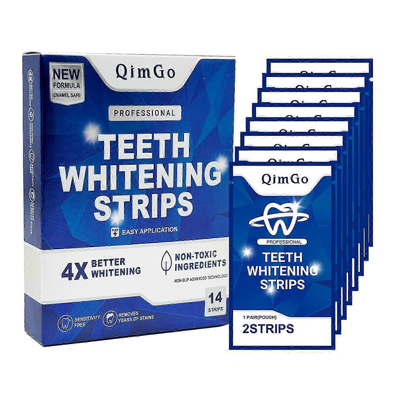 Professional Teeth Whitening Strips Non-Sensitive Mint Flavor Teeth Whitening Kit Advanced 3D Teeth Whitener Strips Tooth Whitening_c*