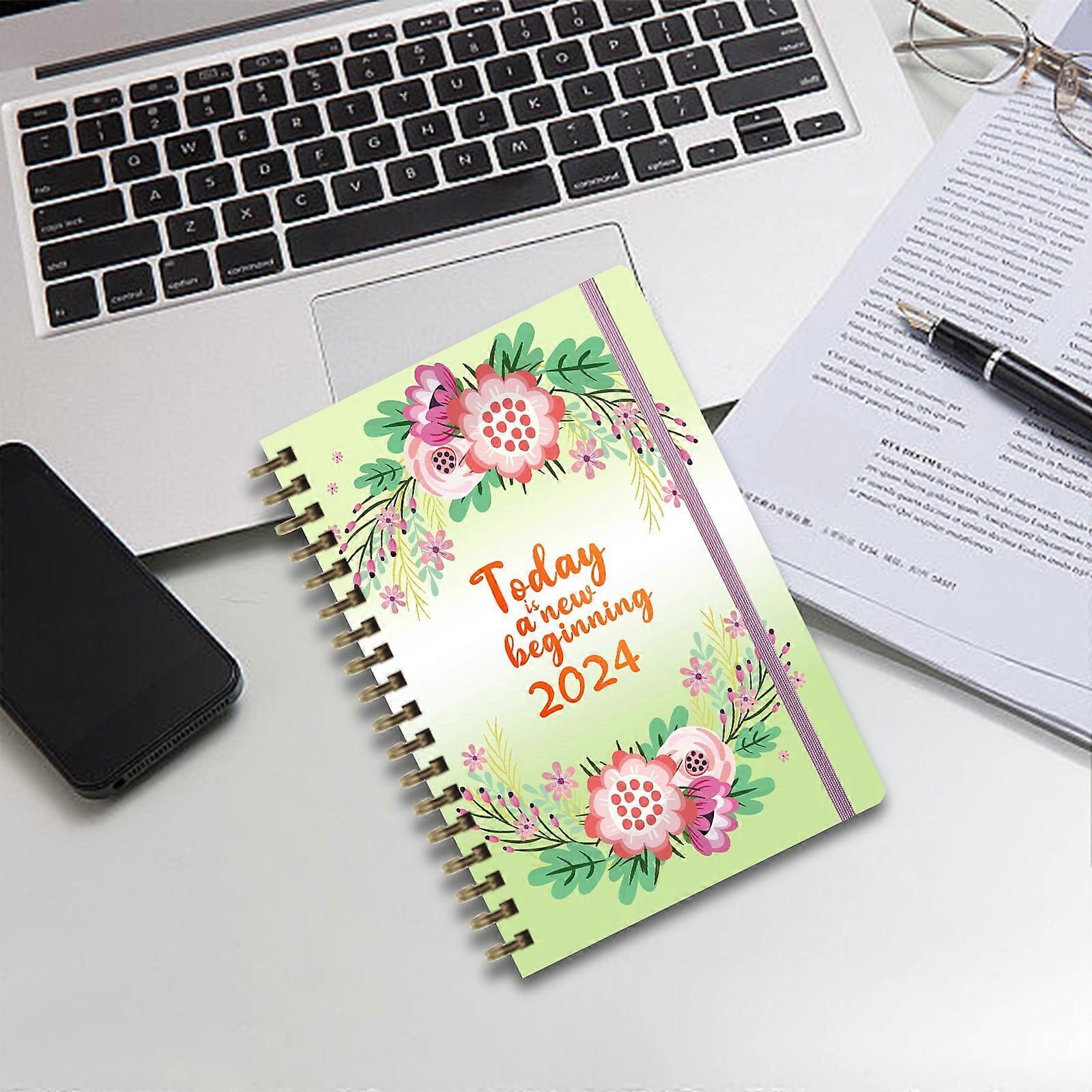 ZKCCNUK 2024 Calendar 2024-2026 New Year's Day Efficiency Manual Daily Work Plan Calendar Notebook Notebook 2024 Calendar 12 Month Planner Clearance