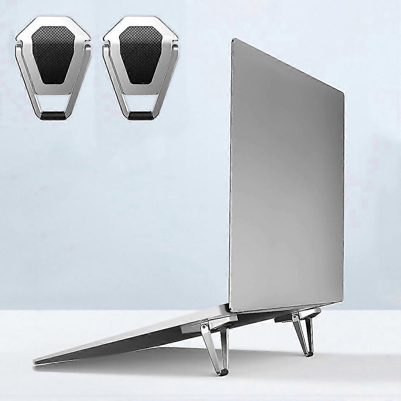 For 2 Pcs Rjust Bj01 Universal Stickable Shield Shape Laptop Foldable Stand