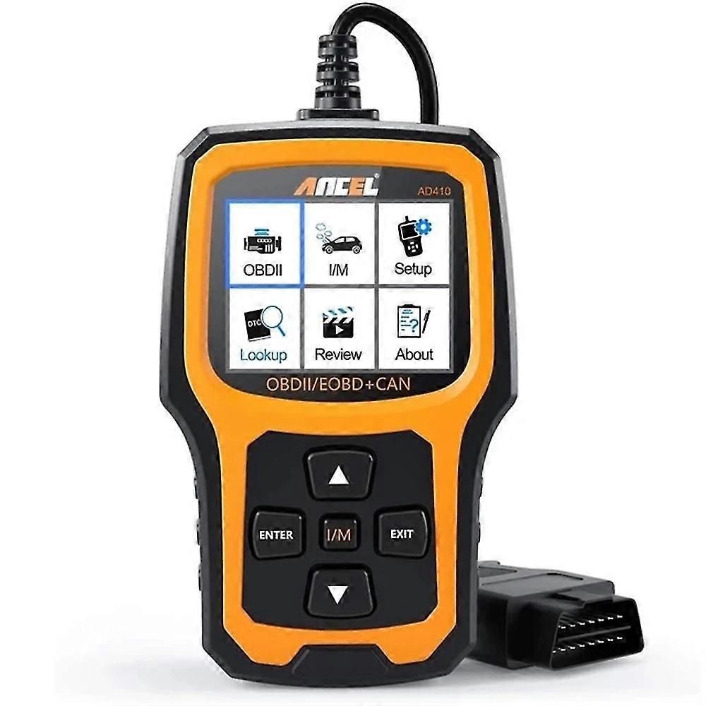 ANCEL AD410 diagnostic scanner OBD2 tool for engine fault code reading