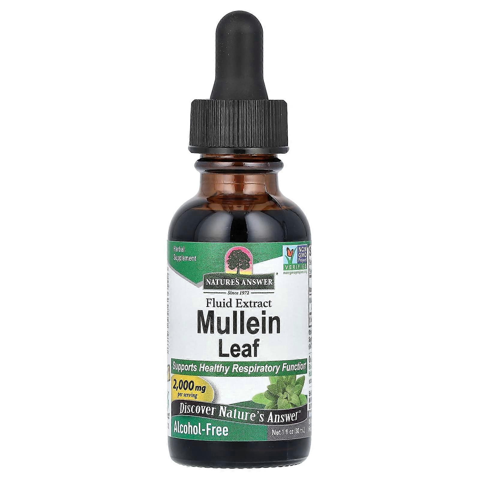 Mullein Leaf, Fluid Extract, Alcohol-Free , 2,000 mg, 1 fl oz (30 ml)