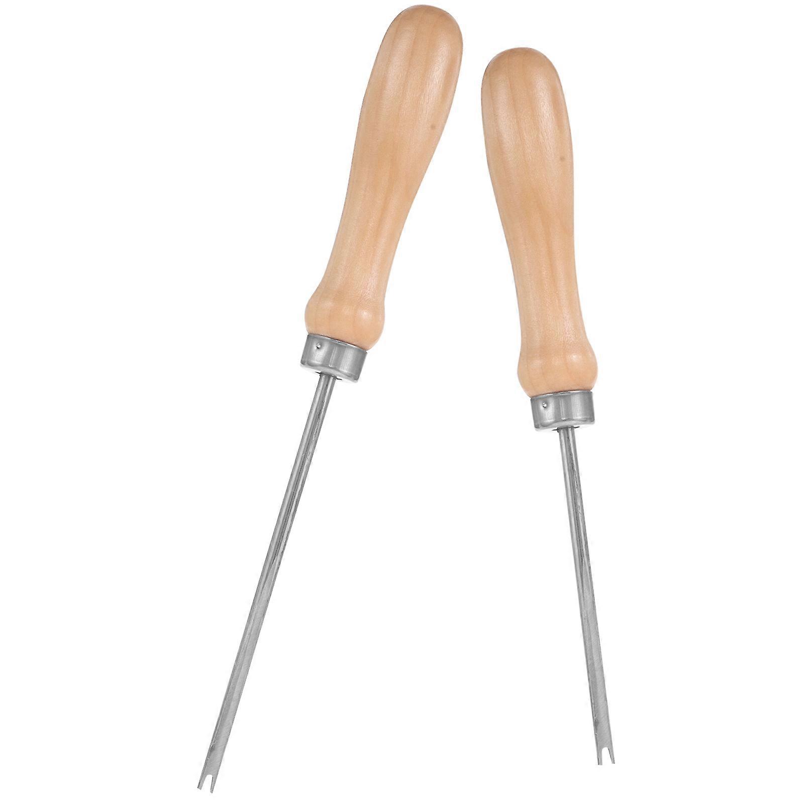 2Pcs Cotton Stuffing Tool for Toy Stuffing with Comfortable Wooden Handle