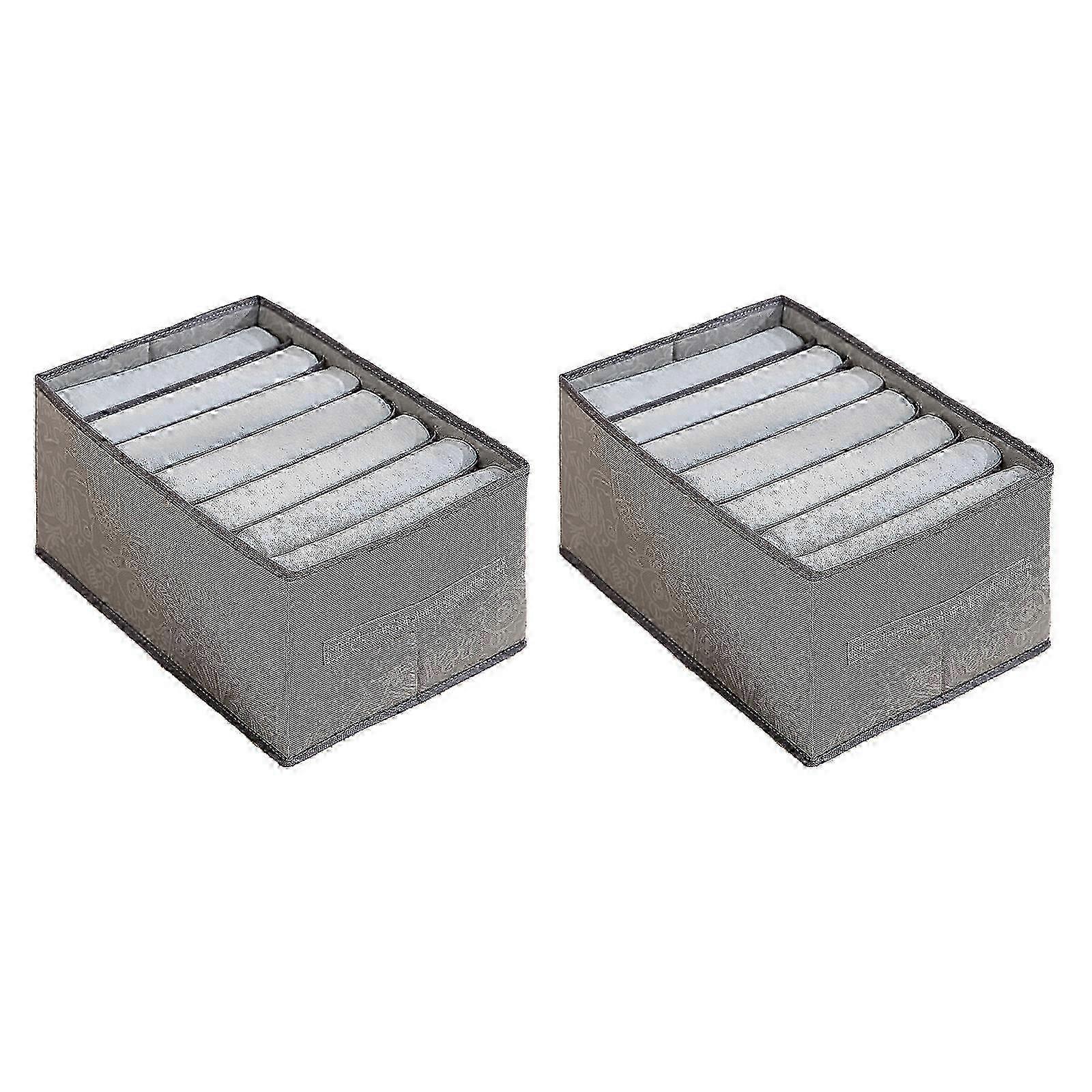 7 Compartments Wardrobe Drawer Units Organizer Clothes Closet Stackable Storage Boxes