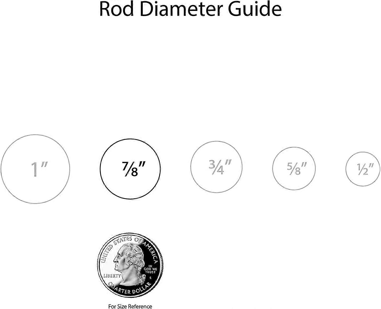 Decopolitan 7/8" Diameter Square Adjustable Curtain Rod Set