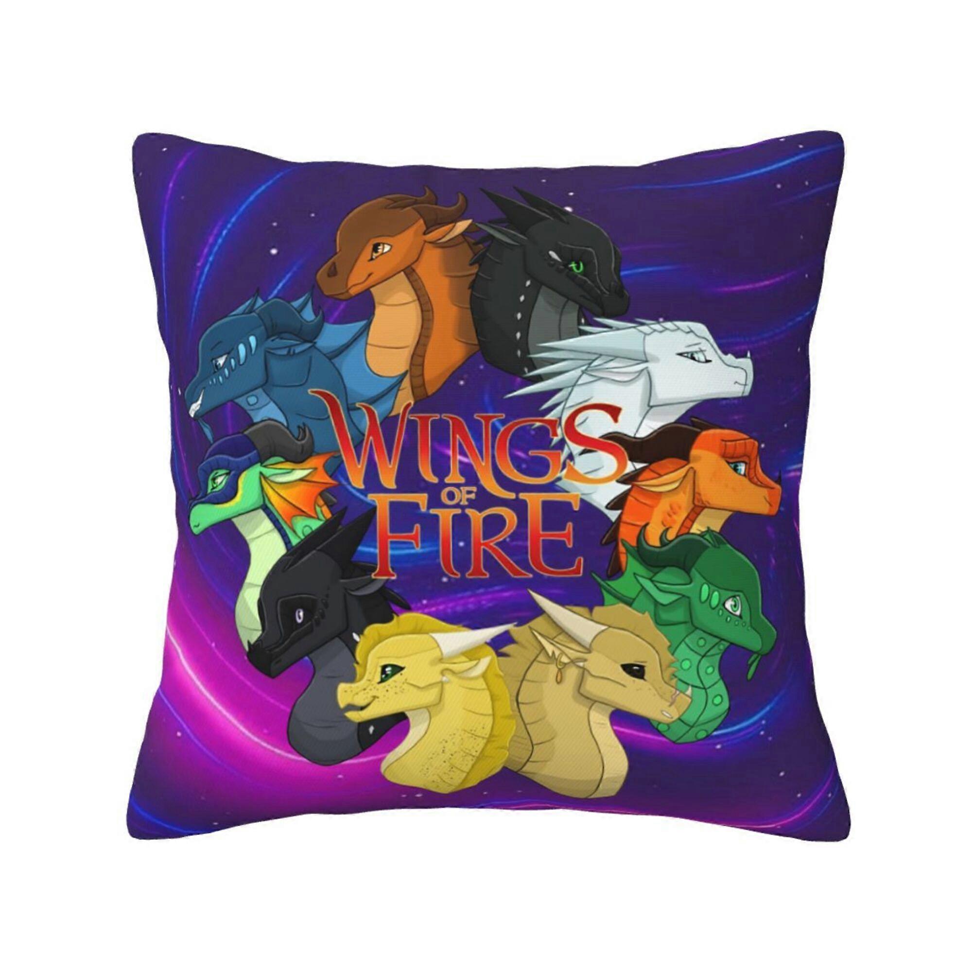 A423火の投げ枕カバーの翼居心地の良い正方形の投げ枕カバーベッドソファソファリビングルームクッションケースの家の装飾-16 "x16" jnB423