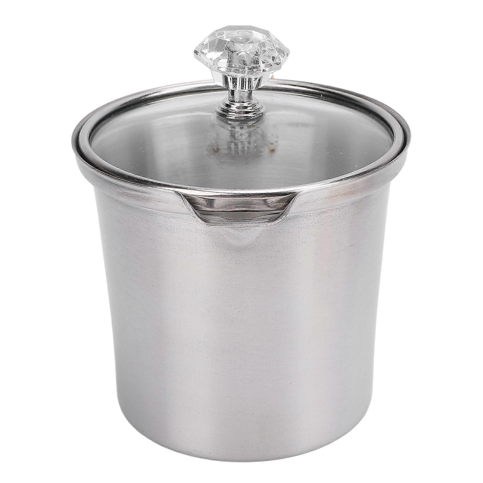 Pichet à mousse de lait avec échelle de couvercle Tasse de mousseur à lait en acier inoxydable pour café au lait 300ML 