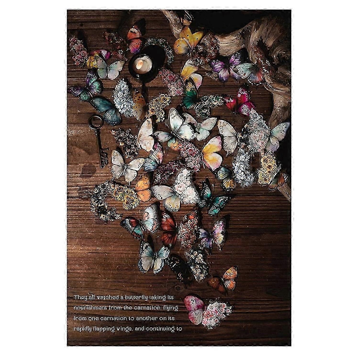 notebook decoration material Starry butterfly stickers