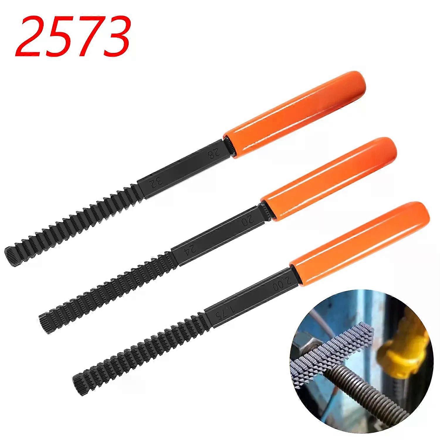 MX 3PCS Thread Restorer File Set/Metric and SAE Thread Restoring Chaser File Set/Thread Repair File DIY Tools