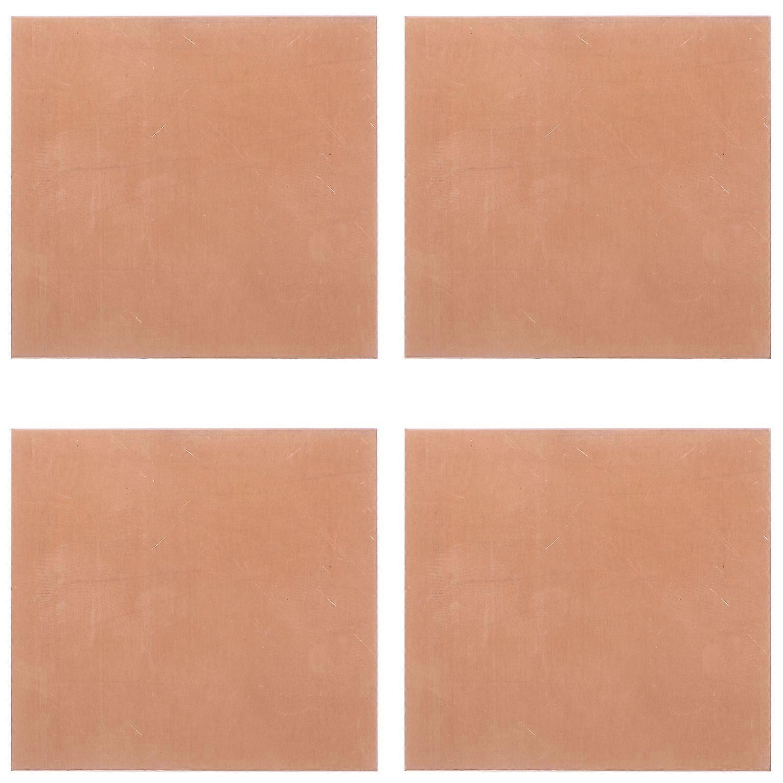 4 枚銅シート高硬度銅シート ジュエリークラフト用金属シート