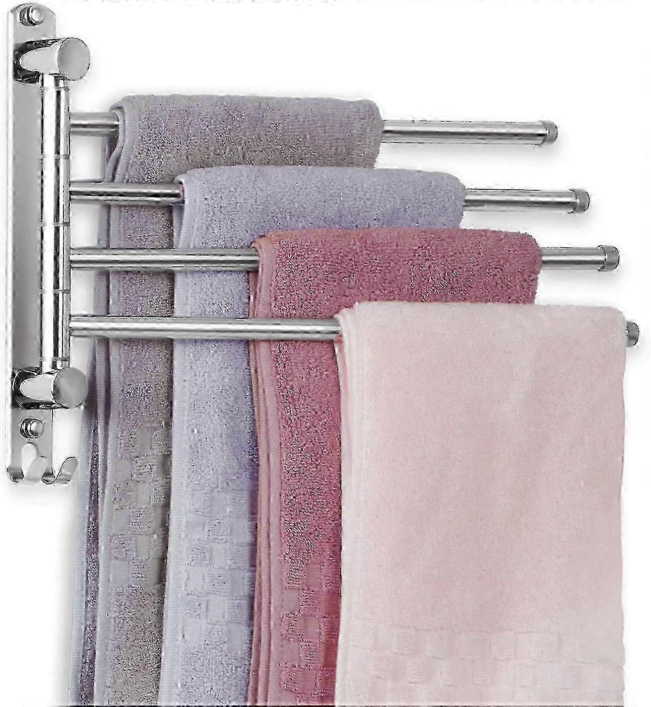 Swivel Towel Rail Bathroom Towel Holder With 4 Swing Rails