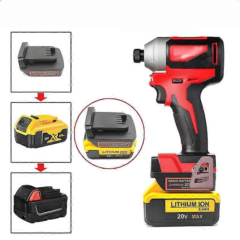Battery Adapter For Dewalt 20V Li-Ion DCB series Convert To For Milwaukee