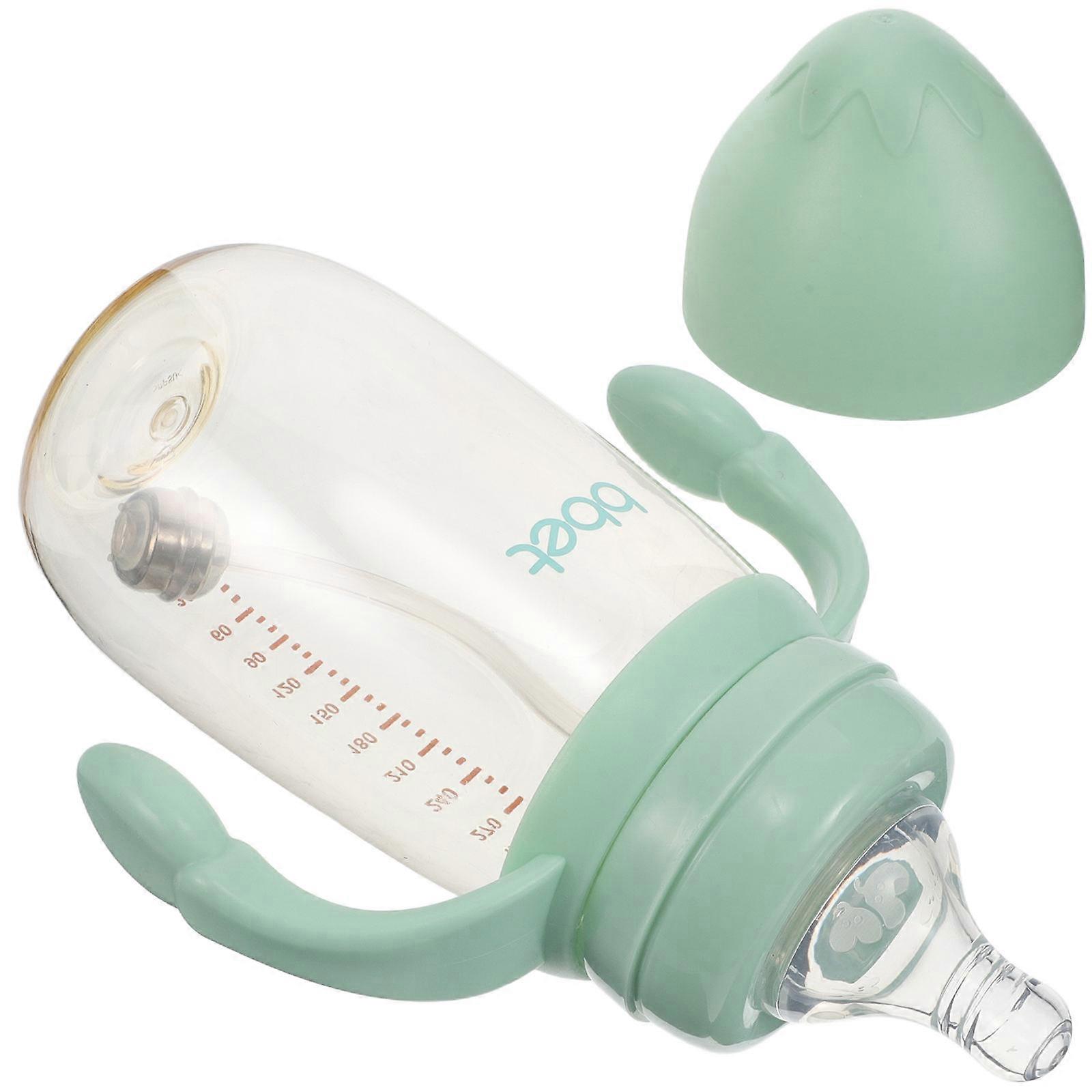 Feeding Bottles Wide Neck Design Drop-Resistant Green Silicone 1Set