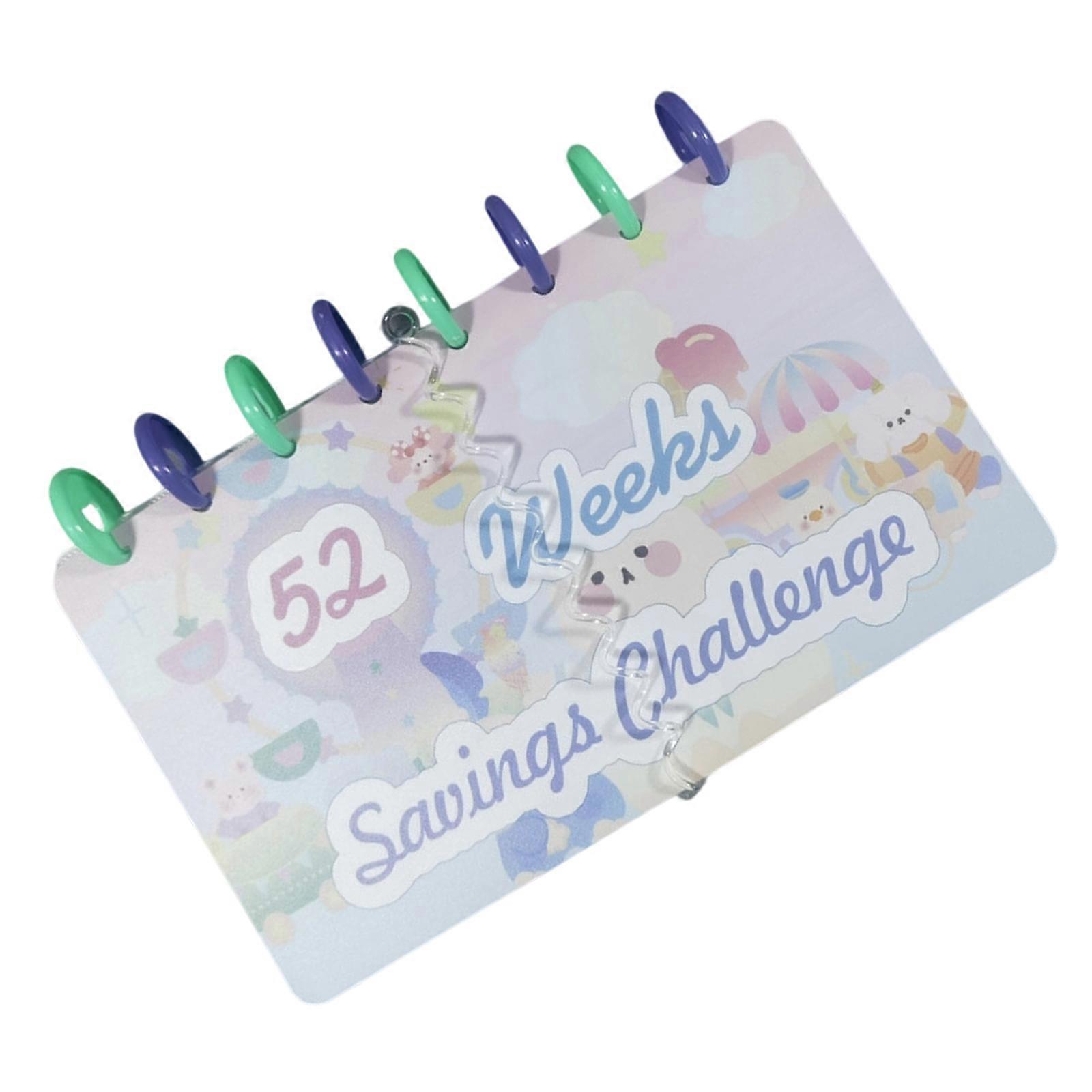 Organized Budget Planner For 52 Week Reserves Structure Simple Arrangement For Efficient Expense Recording And Management Multicolor