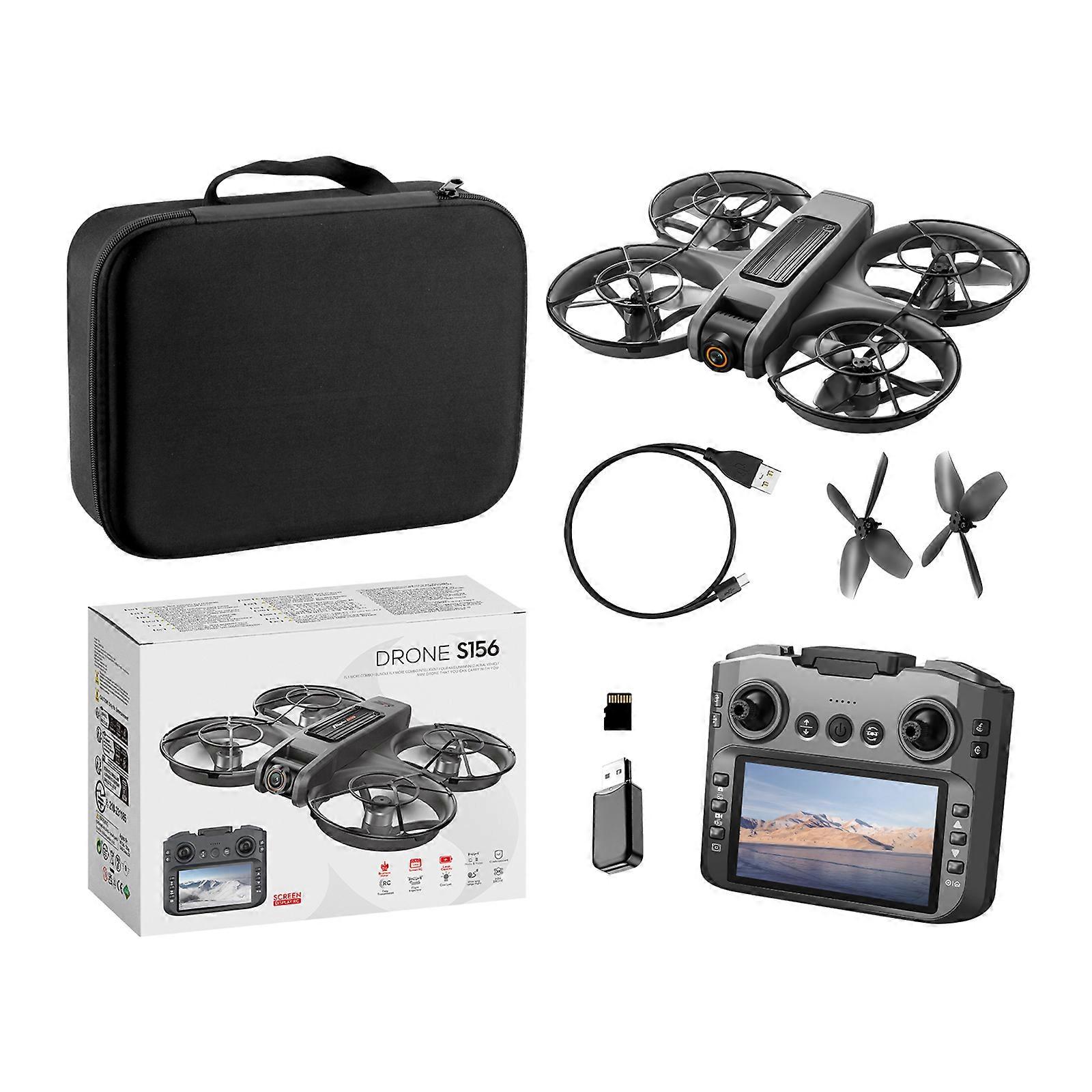 S156 Drones Professional Wide Angle Double Camera 2.4G WIFI Brushless Motor Intelligent Obstacle Avoidance UAV  Dark Gray