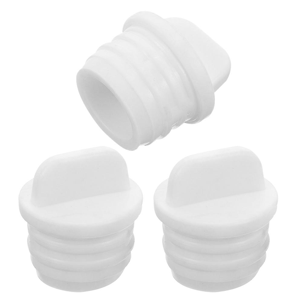 Mop Bucket Drain Plug Sealing Plug Leakproof Replacement 3Pcs White Plastic Stopper