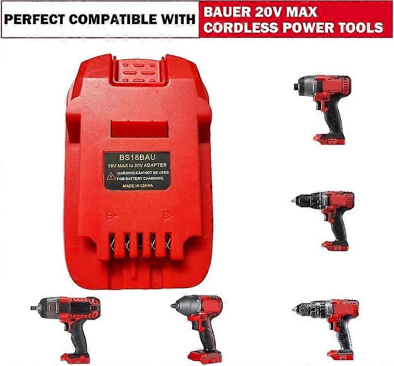 For Bauer 20V Tools Adapter for Bosch GBA 18v Battery to for Bauer Power Drill