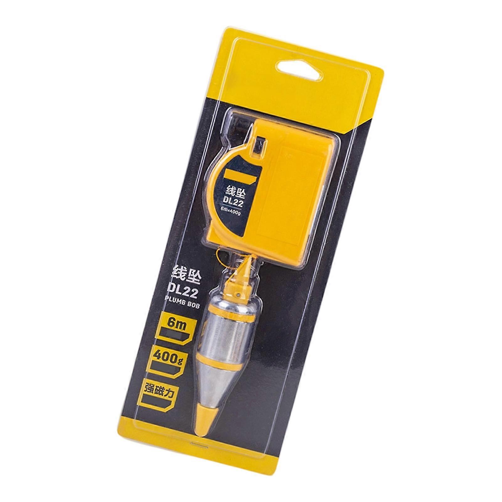 Heavy Duty Plumb Bob Cord Line With Quick Stabilizing Cap And Flush Surfaces Alignment For Construction Professionals Multicolor