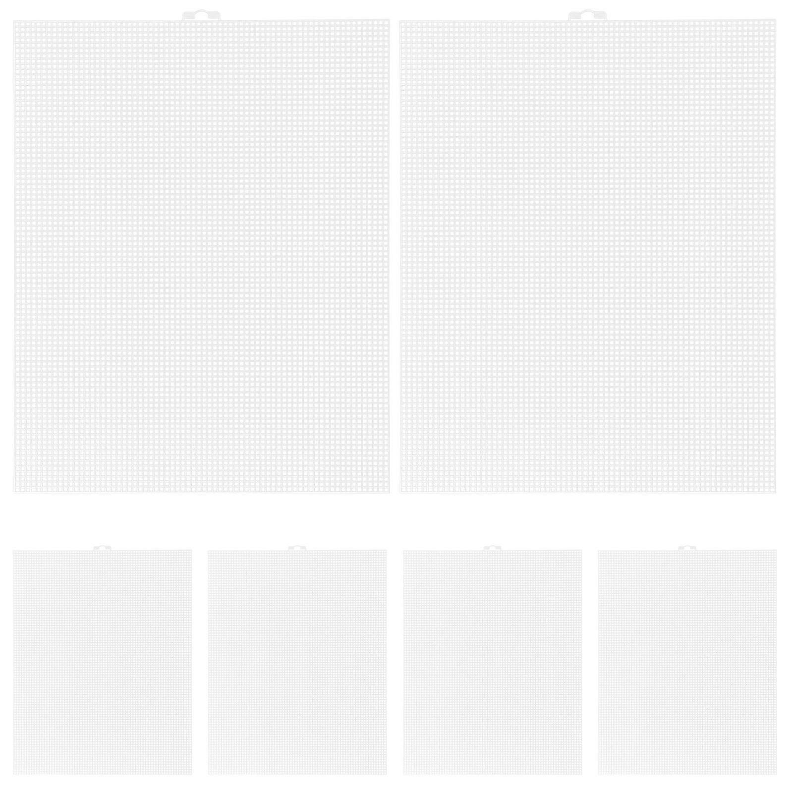 6pcs Plastic Canvas Sheets Clear Blank Mesh Canvas Sheets Embroidery Craft Sheets For Knitting Crocheting
