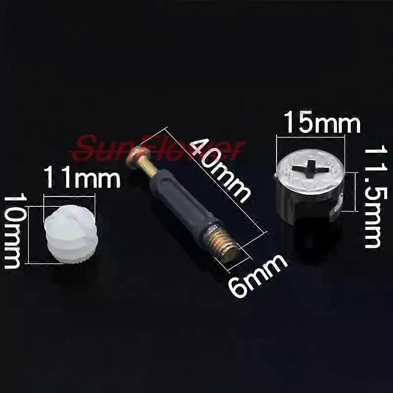 20pcsThickening 3 in1 Furniture Connecting Hardware Set Cam Screw Eccentric Wheel Nut Cam Lock Nut for Wardrobe Splicing Cabinet