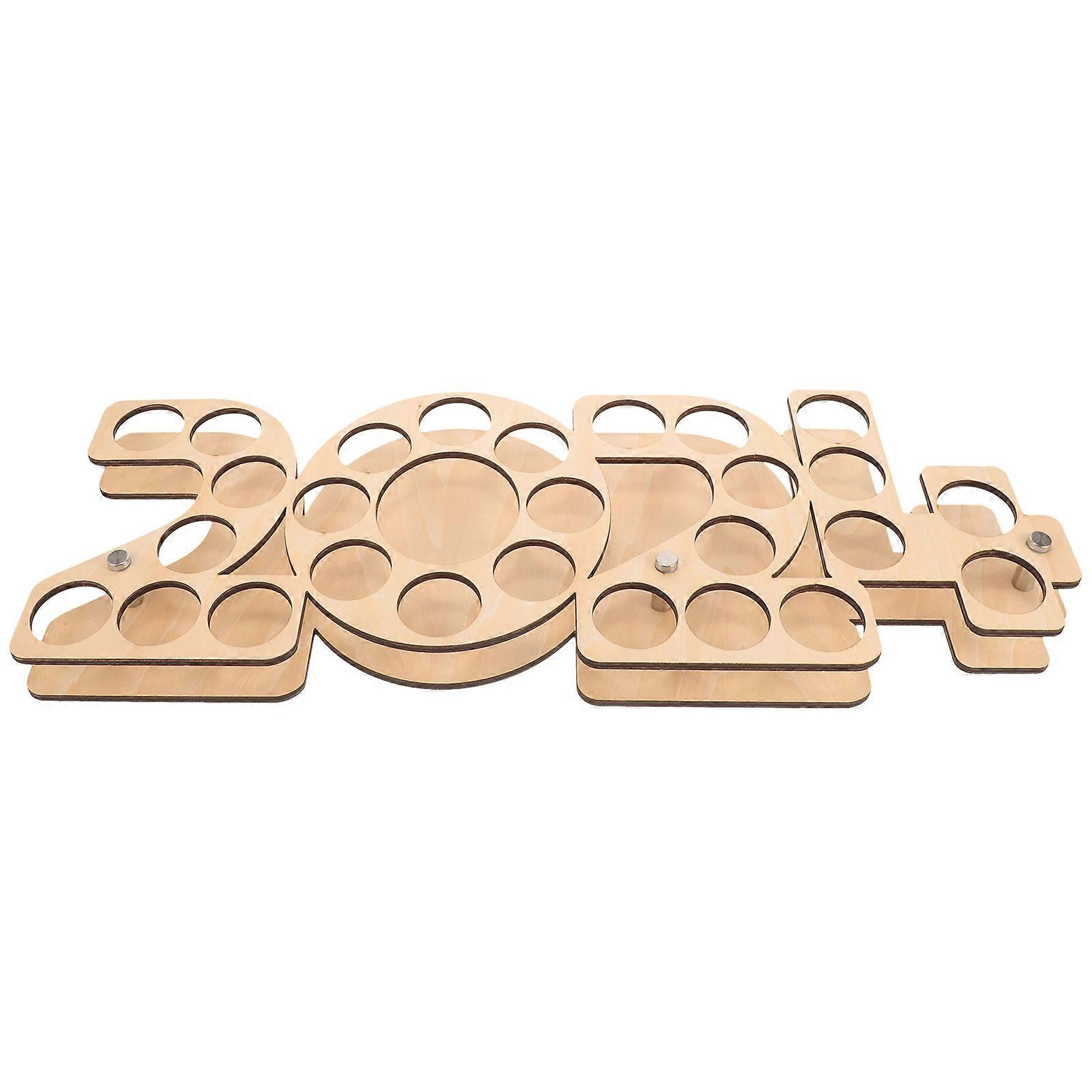 Wood Golf Ball Case Holder for Display 4Pcs Desktop Accessory