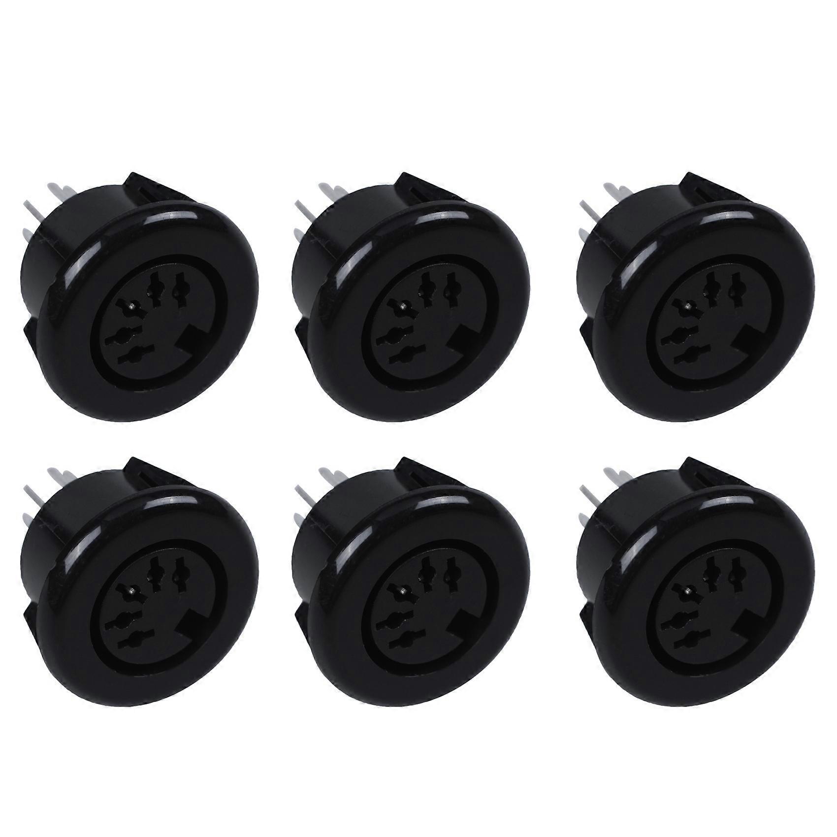 6X Female 5 Pin DIN Plug Panel Mounted Keyboard Cable Connector Adapter