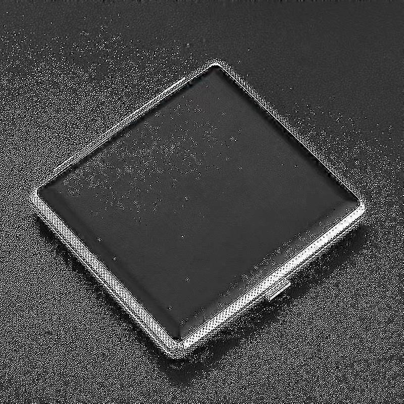 Pattern Leather & Metal Cigarette Case for 20 Cigarettes