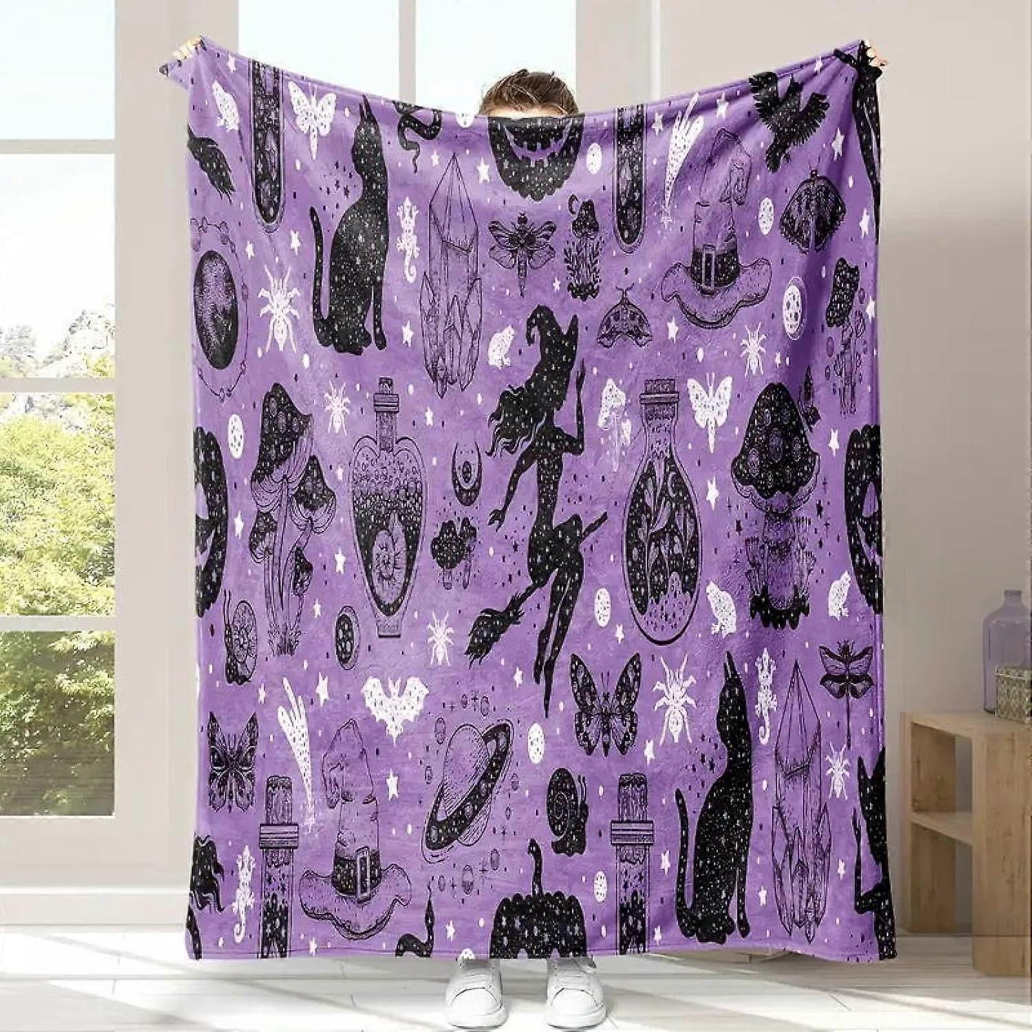 Soft Blanket Halloween Skull Blanket Thickened and Comfortable