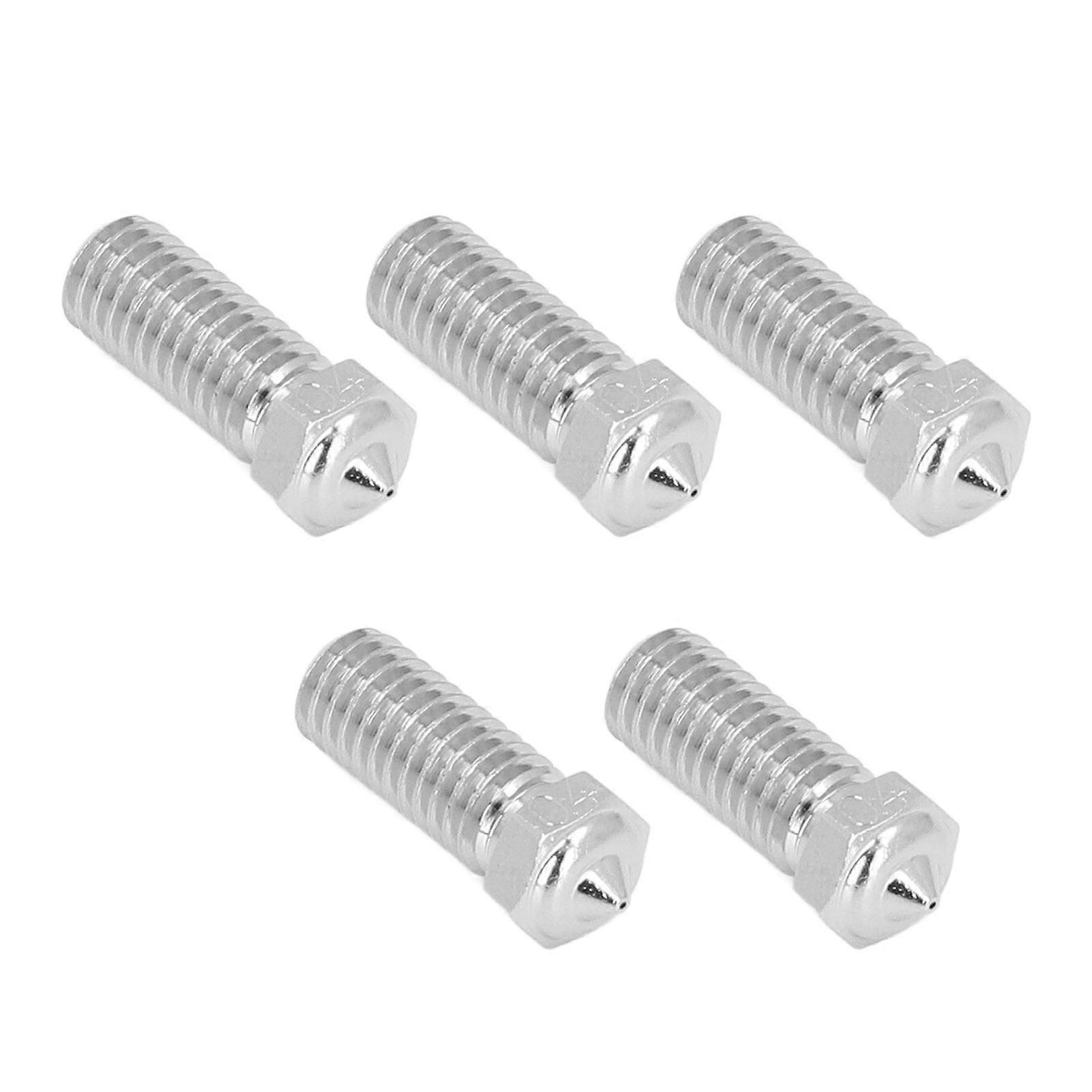 3D Printer Nozzles Set (5 Pcs) - 0.4mm 1.75mm Copper Tip, Cr Zr Cu, for QIDI X Maximum3 X Smart3 X Plus3
