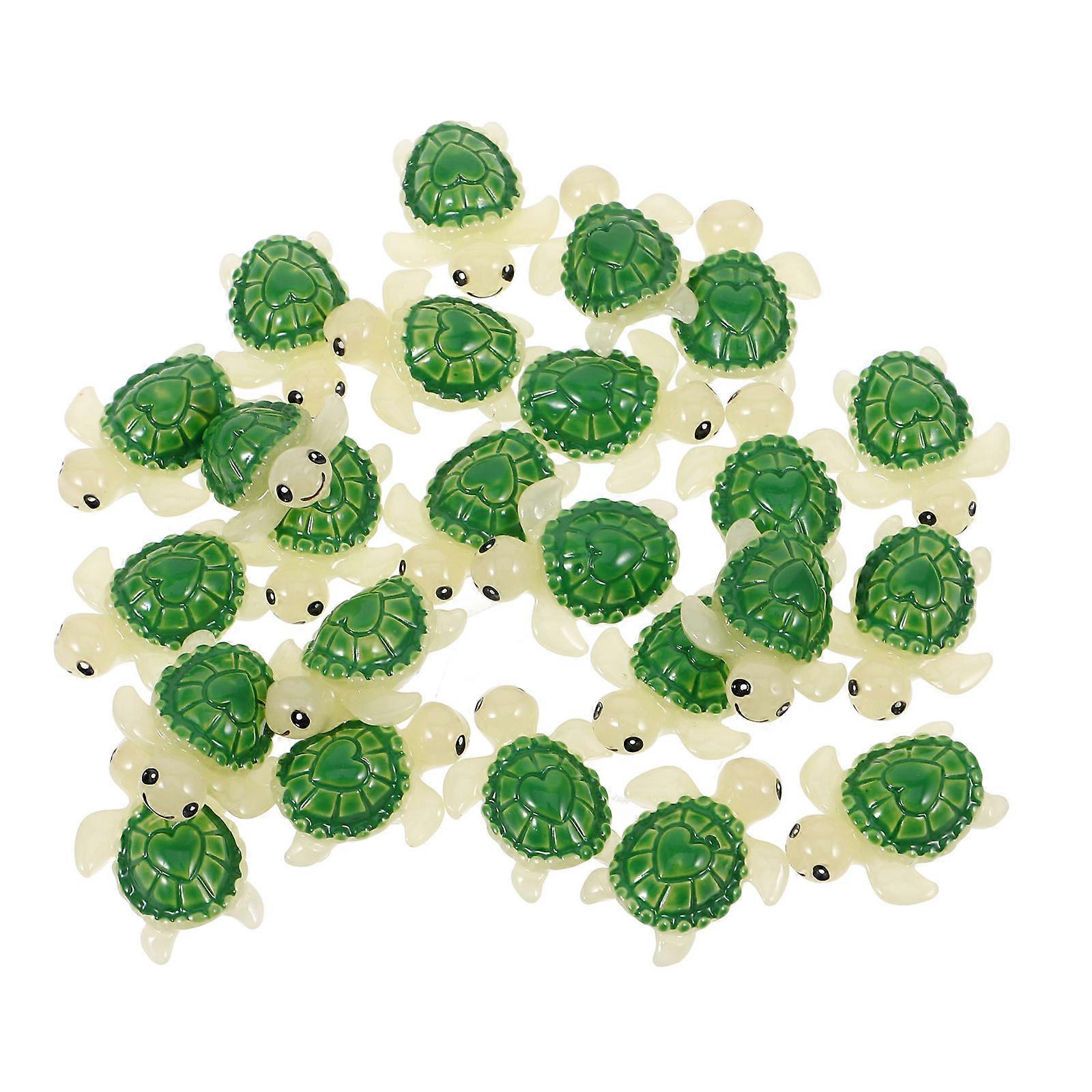 Synthetic Resin Mini Tortoise Figures for Multi-Function Use 24Pcs