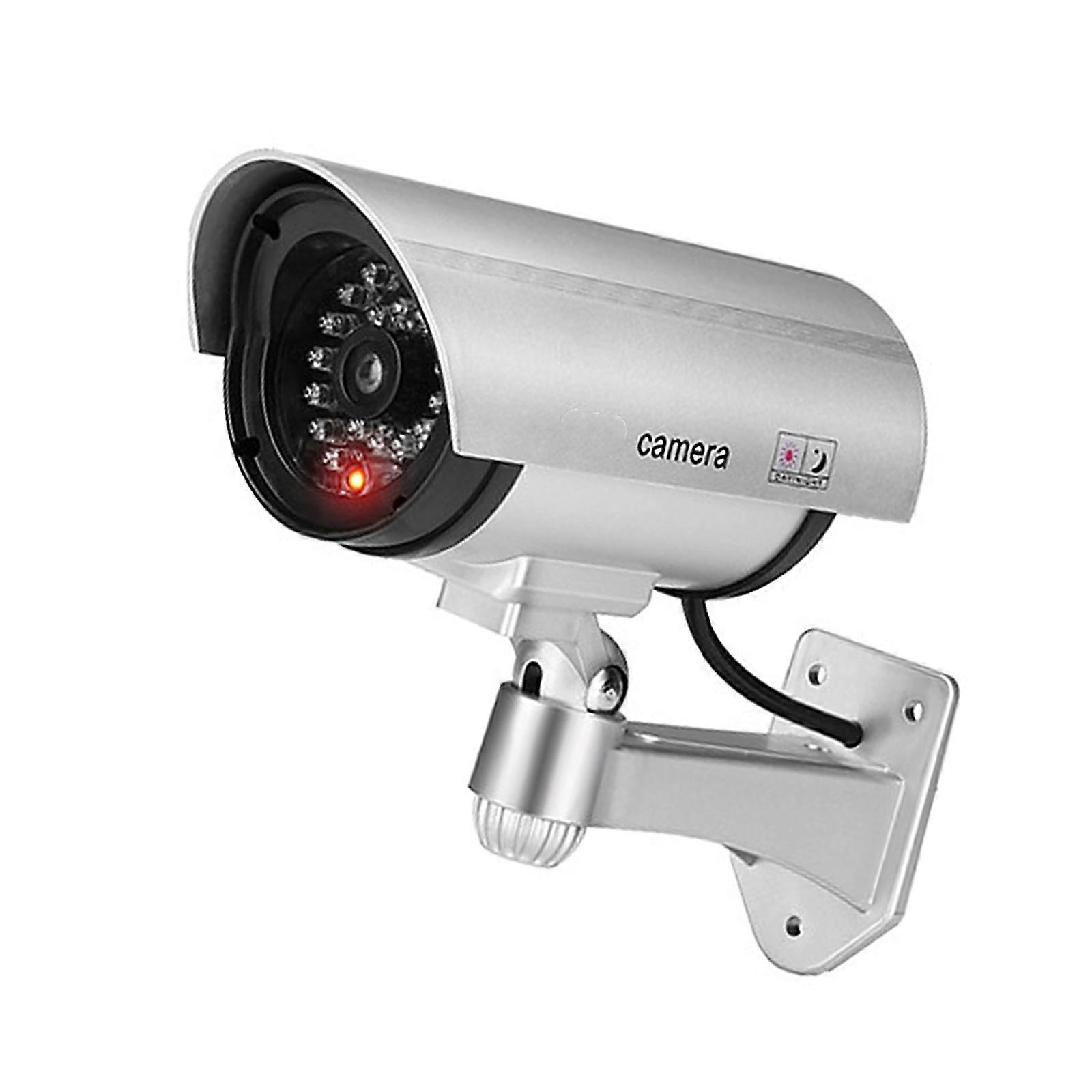 Model Observation Camera Shape Design Weather resistan Plastic Construction and Auto Blinking Night Light  Silver