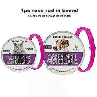 Coleira calmante para cães e gatos, ajustável, com feromônios para reduzir a ansiedade, duração de 60 dias, efeito calmante e relaxante natural.