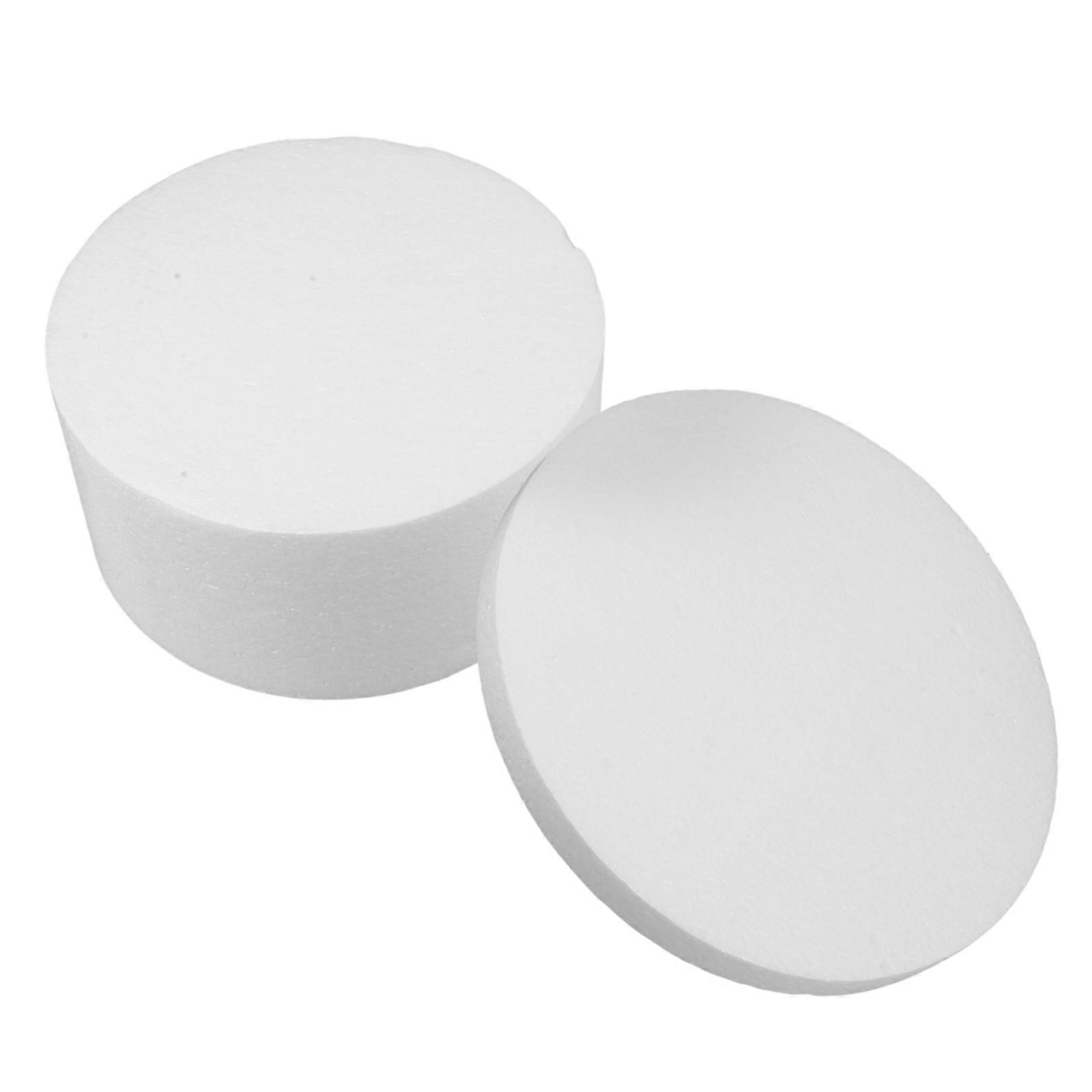 Round Cake Dummies Set Cake Decoration Baking Practice Foams Material in White