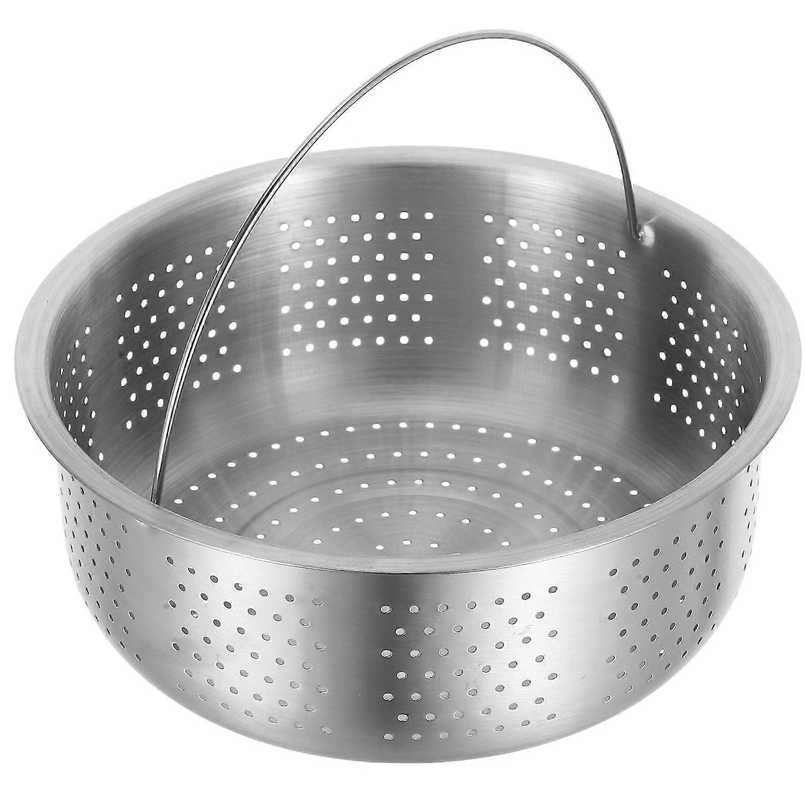 Stainless Steel Vegetable Steamer Basket for Kitchen Use with Handle Versatile MultiFunction Design 19.7cm