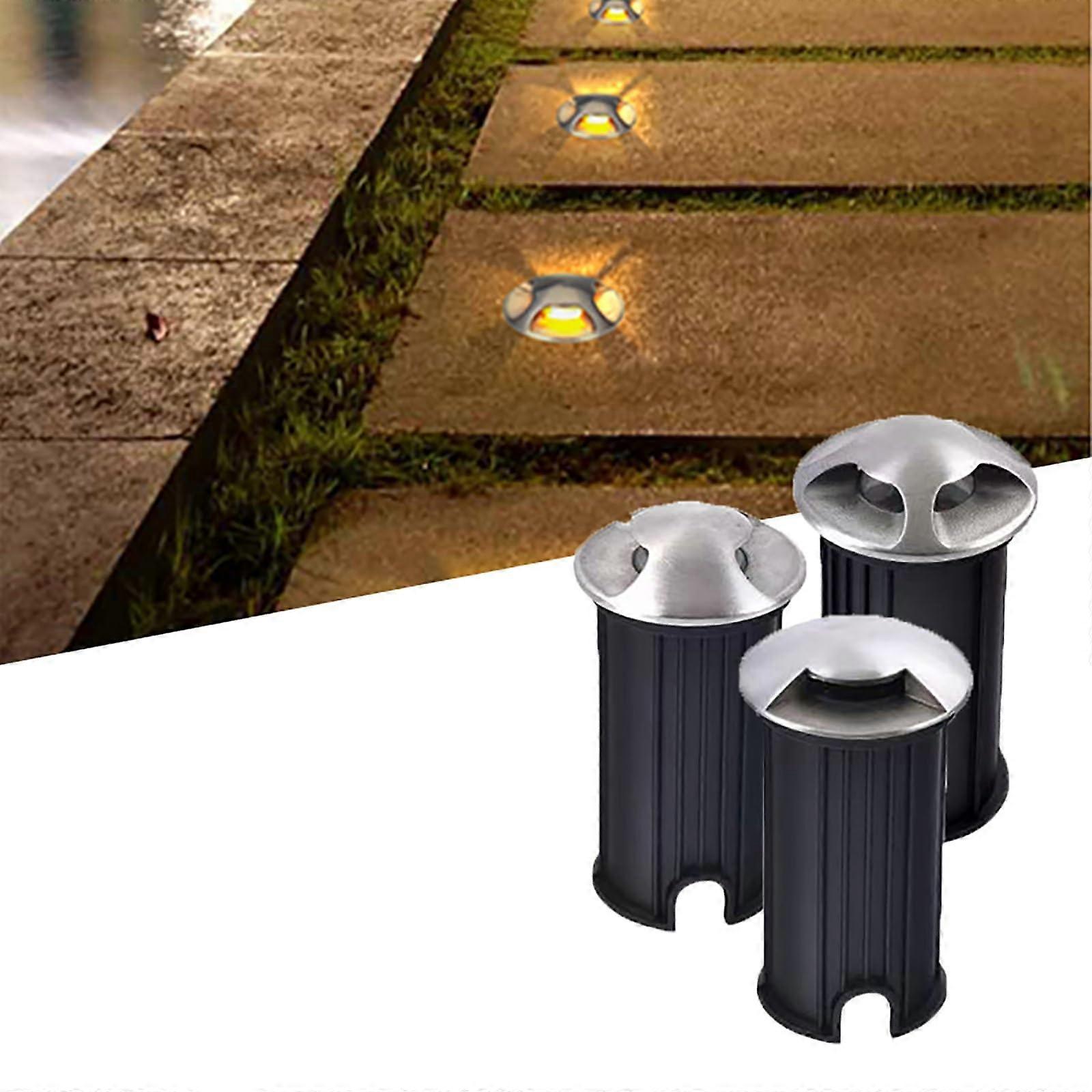 LED Landscape Lights IP67 Waterproof Low Voltage Inground Driveway Path Lamp 1W Red 62mm
