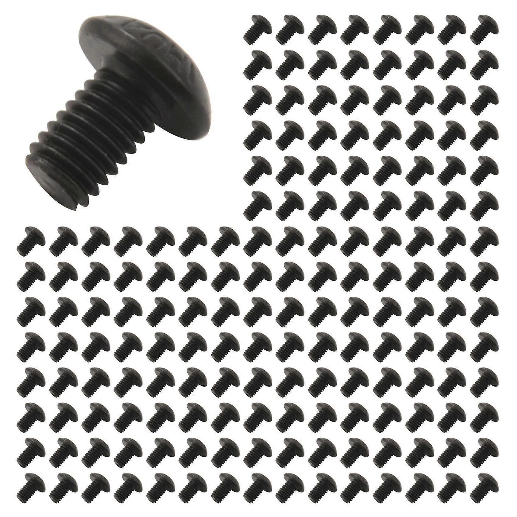 M5x8mm Button Head Hex Socket Cap Screw Bolt Black 300 Pcs