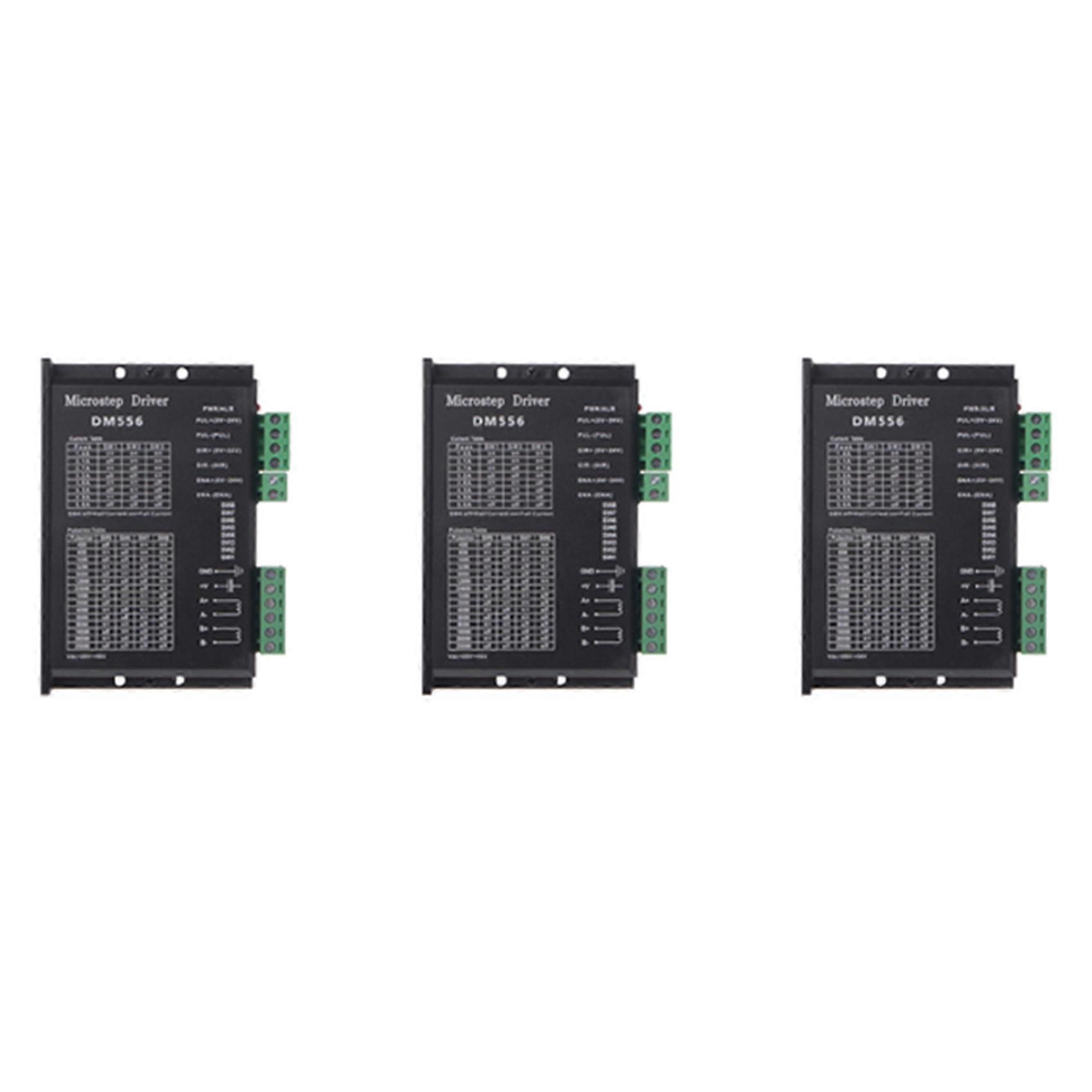 3X Digital Stepper Driver, Dm556 Progressive Motor Driver is Suitable for Nema 23, Nema 24 and Nema34 Stepper Motors