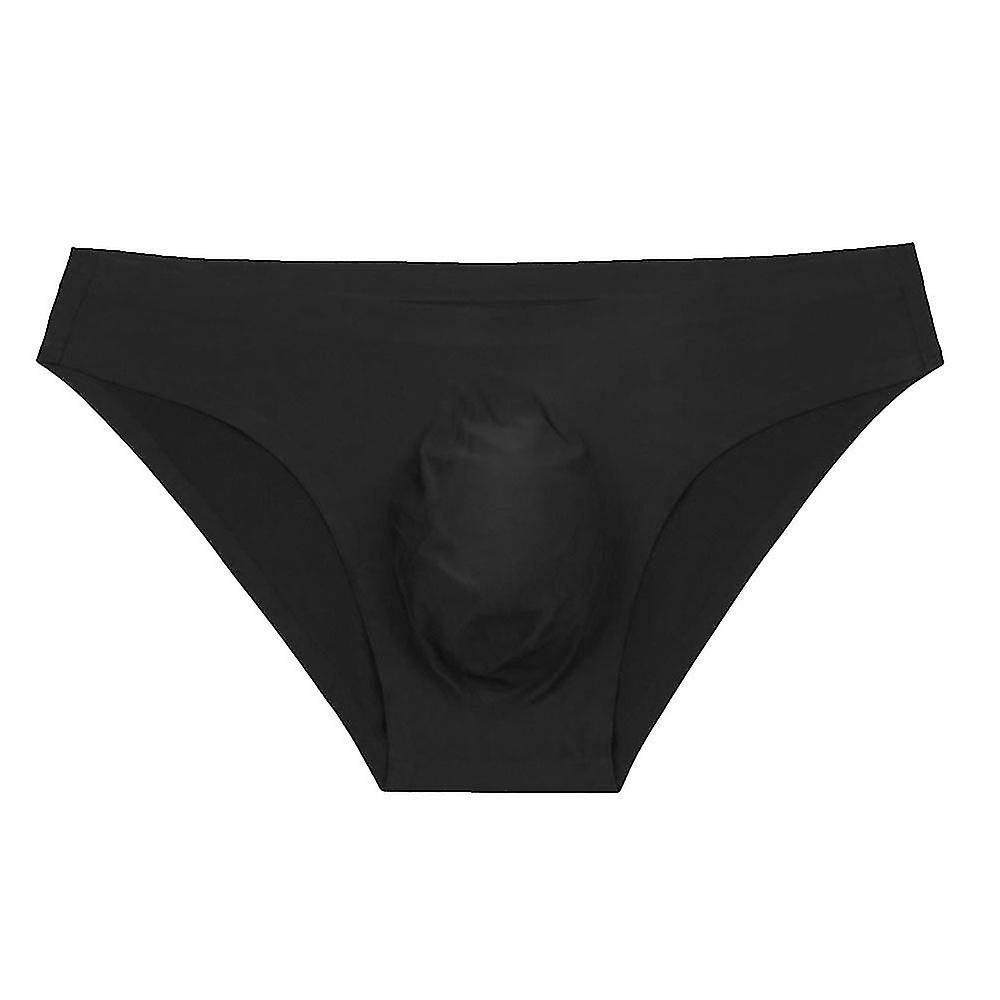 Men Seamless Ice Silk Briefs Thin Bulge Pouch Underpants Underwear Panties