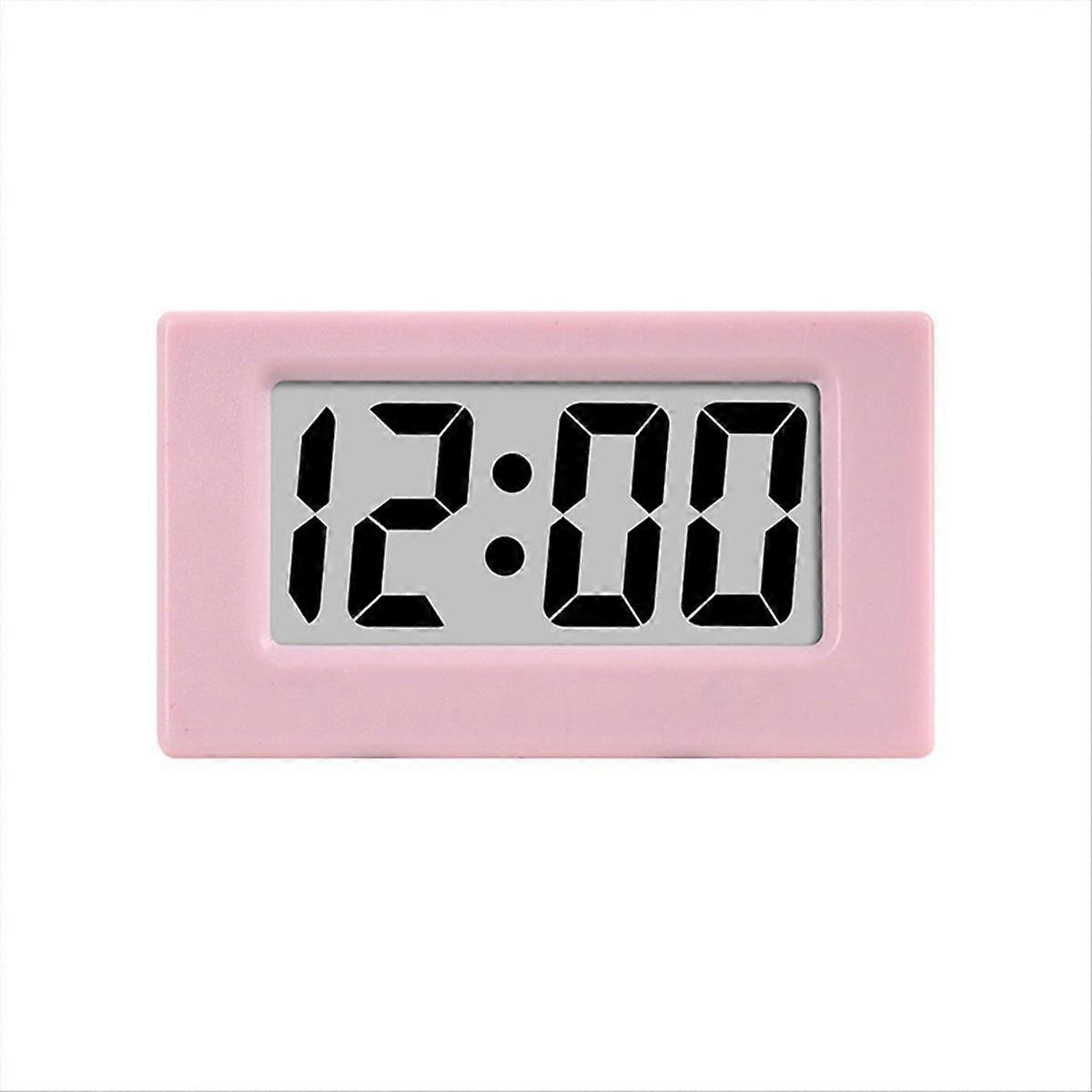 Mini Clock LED Screen Lectronic Digital Alarm Desktop Clock Pink