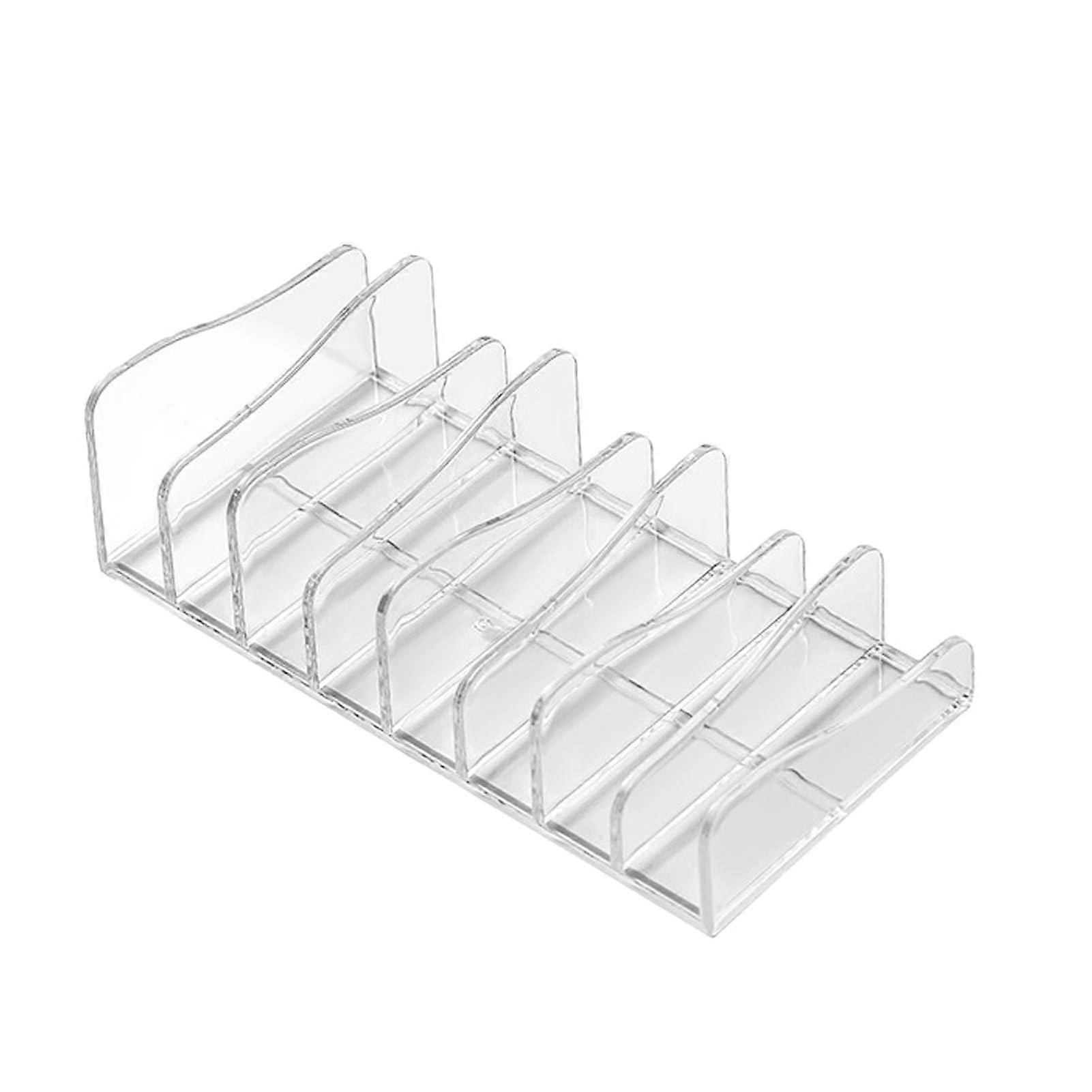 Acrylic Makeup Organizer with Clear Visibility and Removable Dividers for Eyeshadow Palette Storage