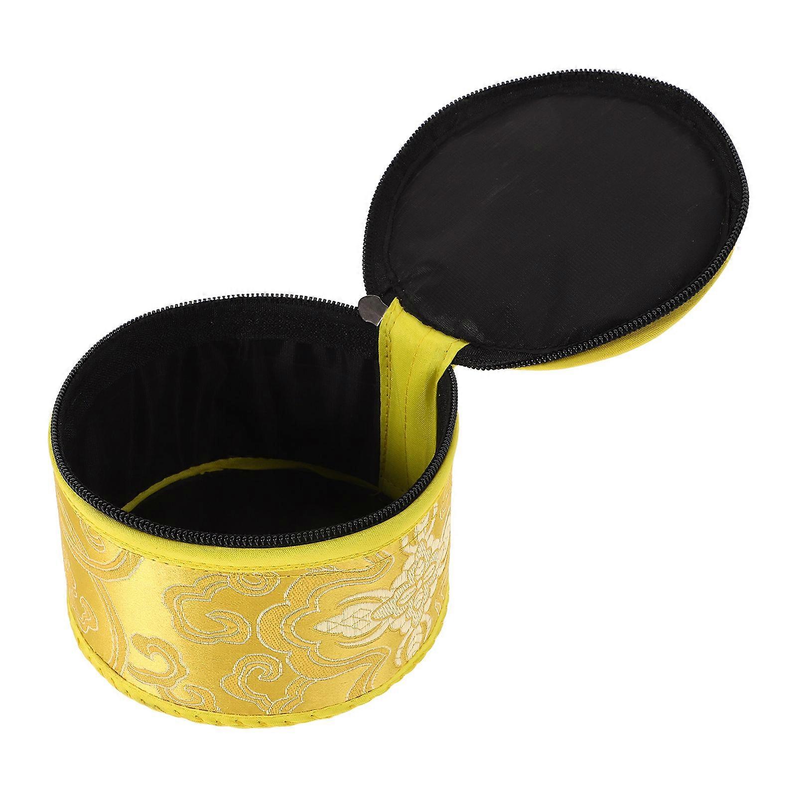 Compact Singing Bowl Carry Case for Meditation with Zipper Closure