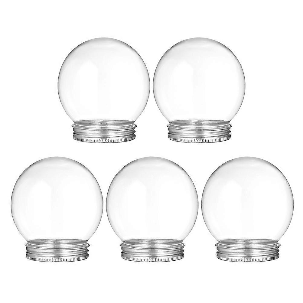 Snow Globe Creative DIY Plastic Snow Globe with Lid 5Pcs for Crafts